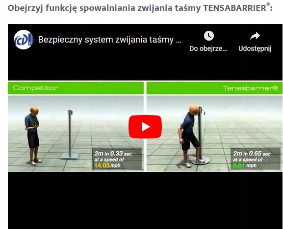 Kaseta ścienna TENSATOR Tensabarrier MINI (nr 896) Marka inny