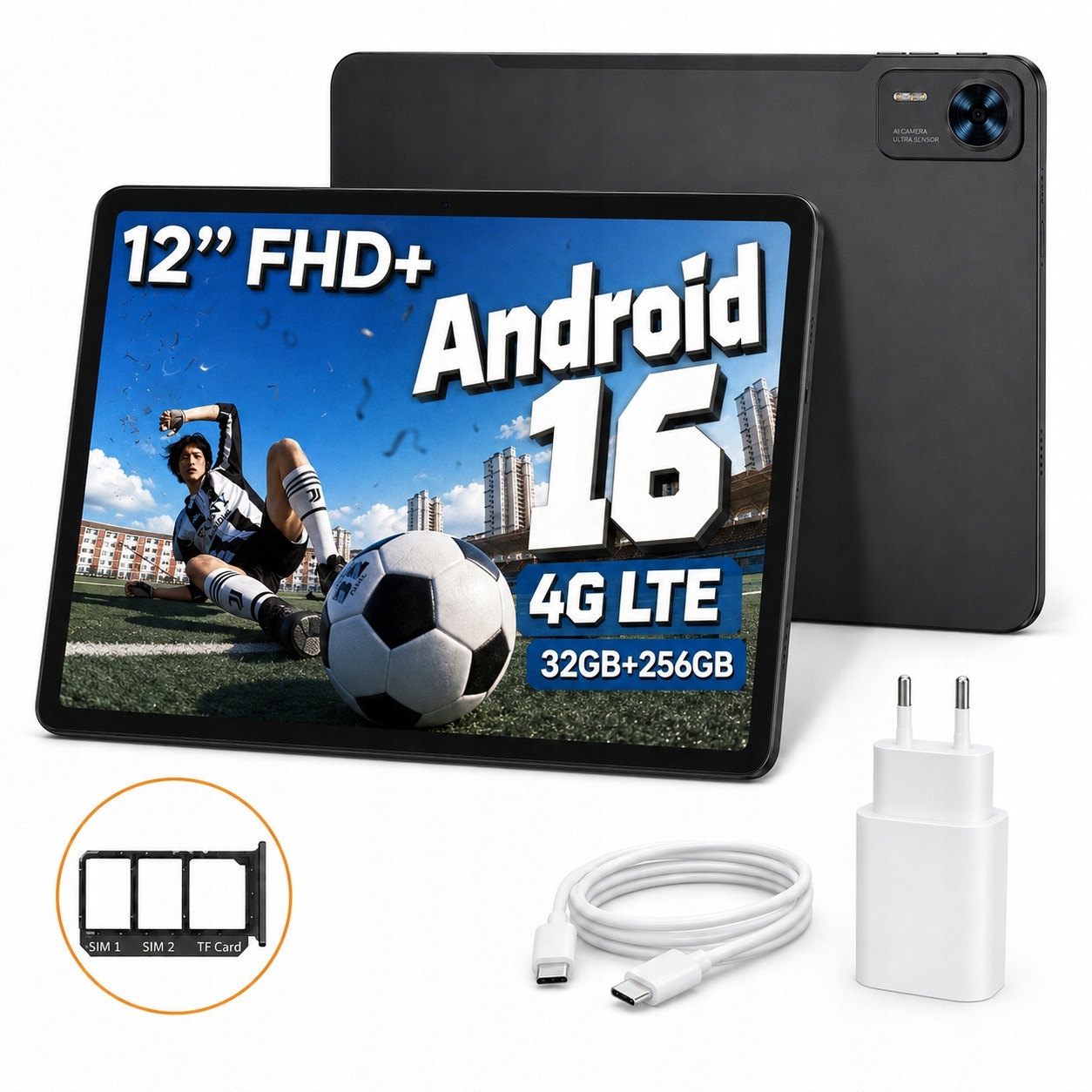 Tablet S Kartou Sim Doogee T36 12" Android 4G Lte 32/256GB Gps 2.4K 8800mAh