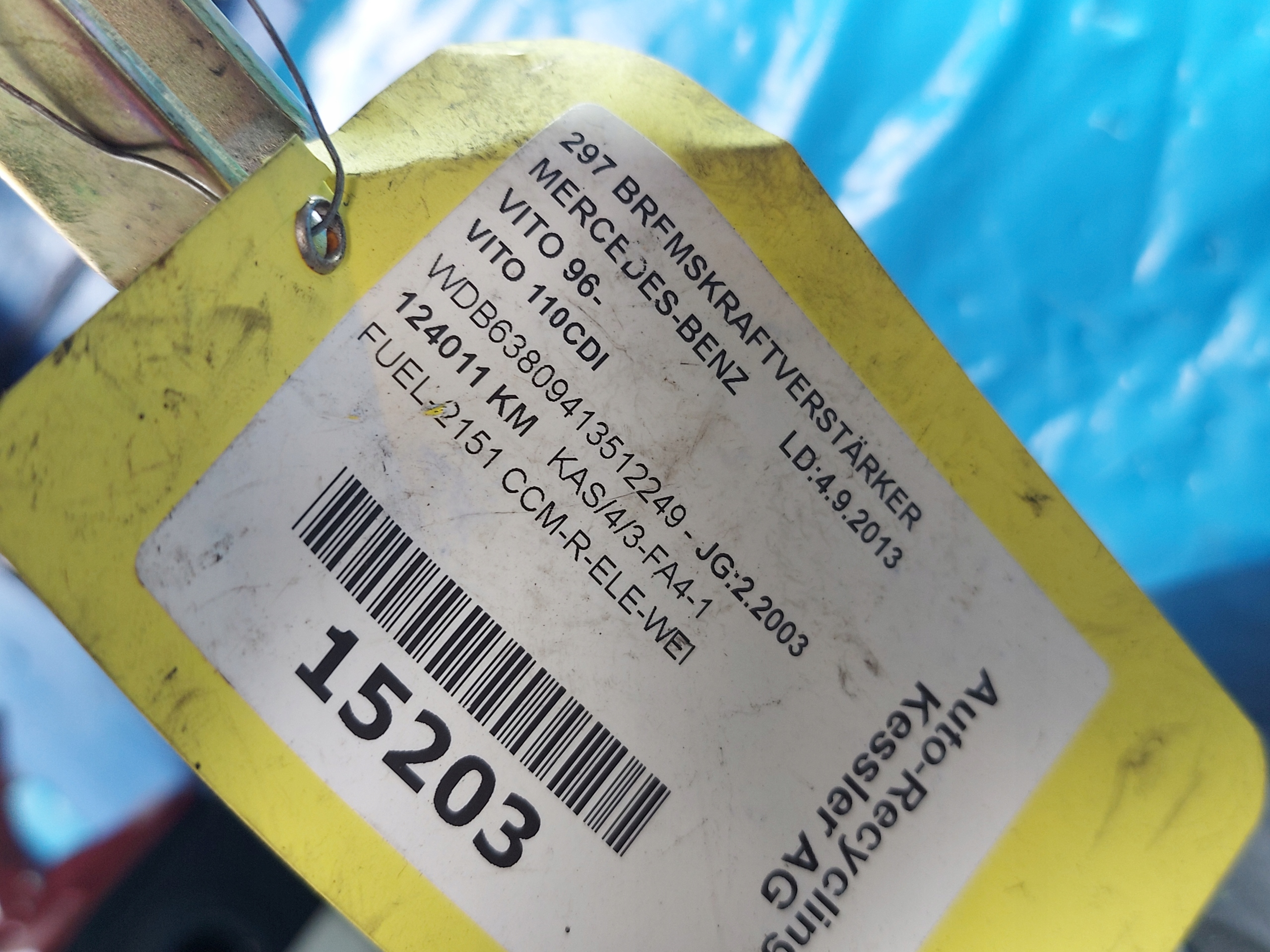 servo pompa MERCEDES VITO 110CDI 211262/2 2.2 CDI