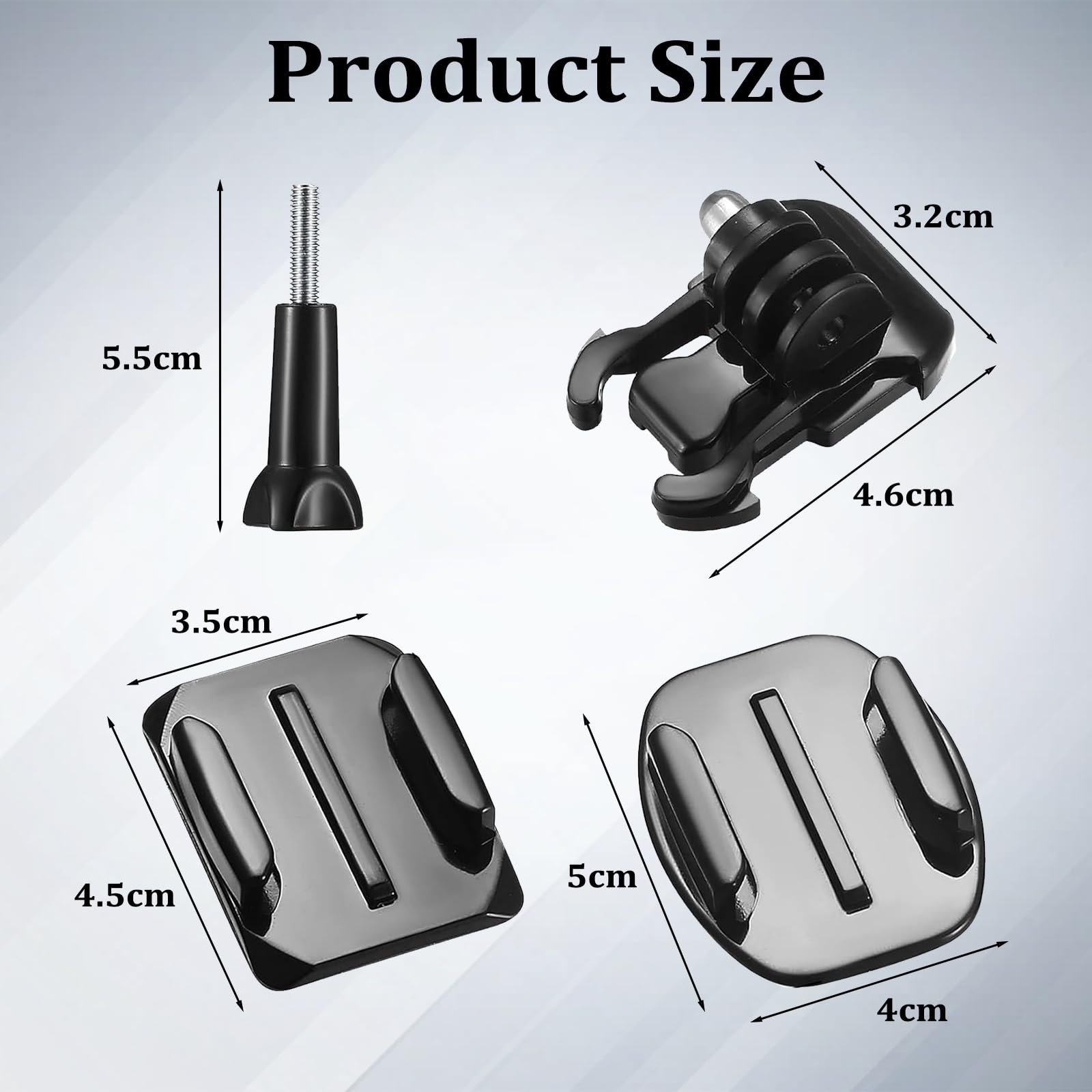 DGUSO Zestaw 20 Mocowań Do Kasku Z Klejem 3M Do Kamer GoPro Hero 12-3 — miniatura 3
