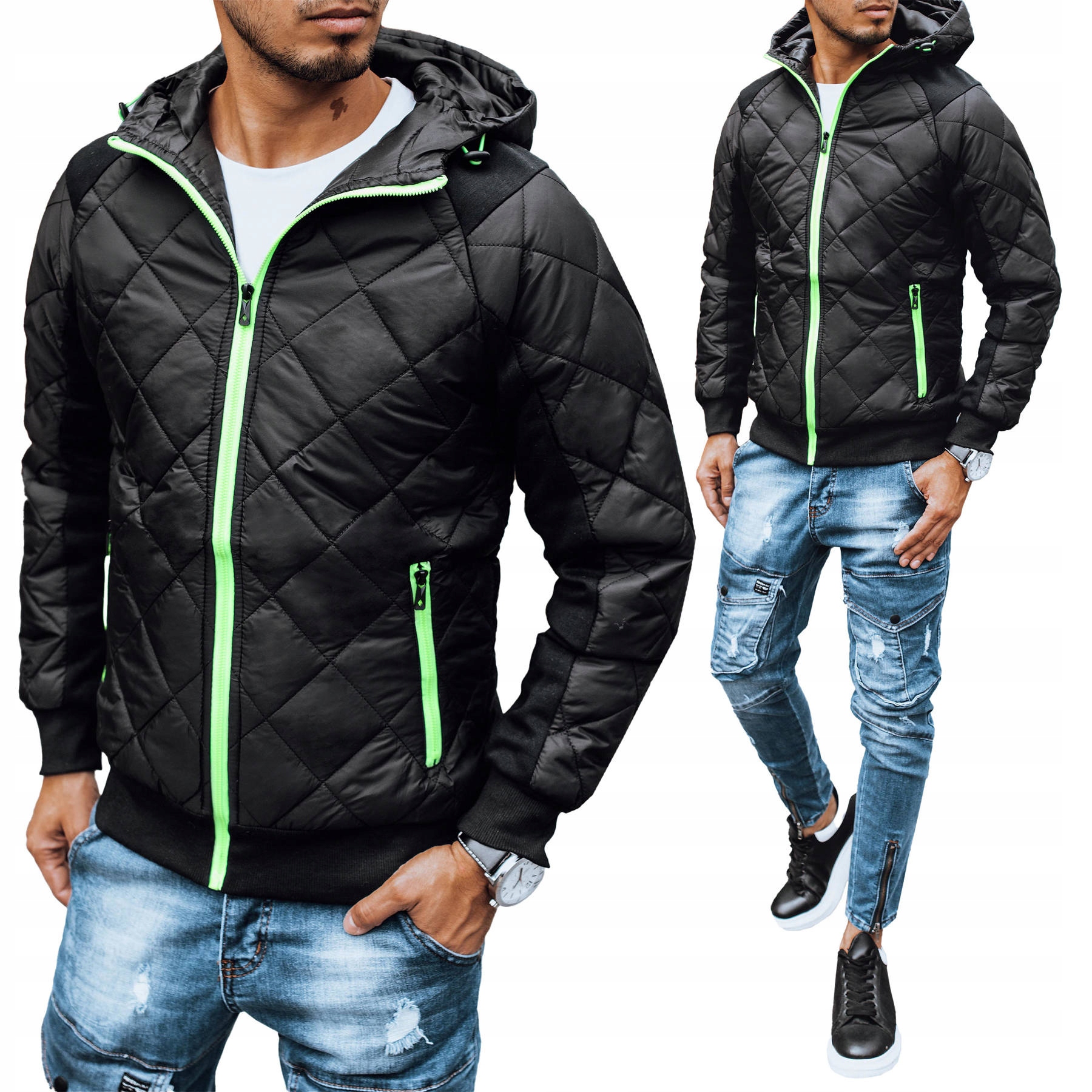 

Kurtka Męska Przejściowa Z Kapturem roz. L