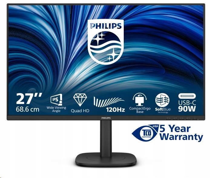 Philips/ 27B2U3601/ 27"/ Ips/ Qhd/ 120Hz/ 4ms/ Čierna/ 5R 27B2U3601/00