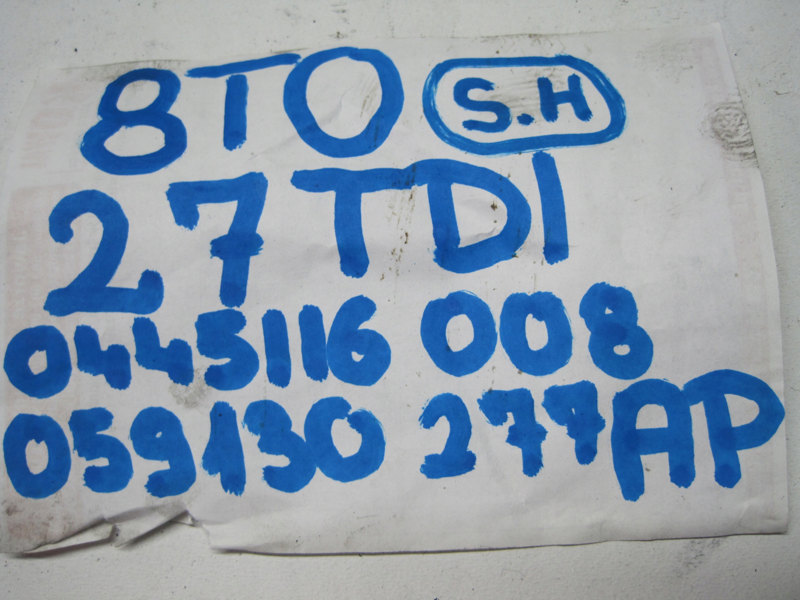 nozzles nozzle injector AUDI A5 8T0 2,7D 059130277AP