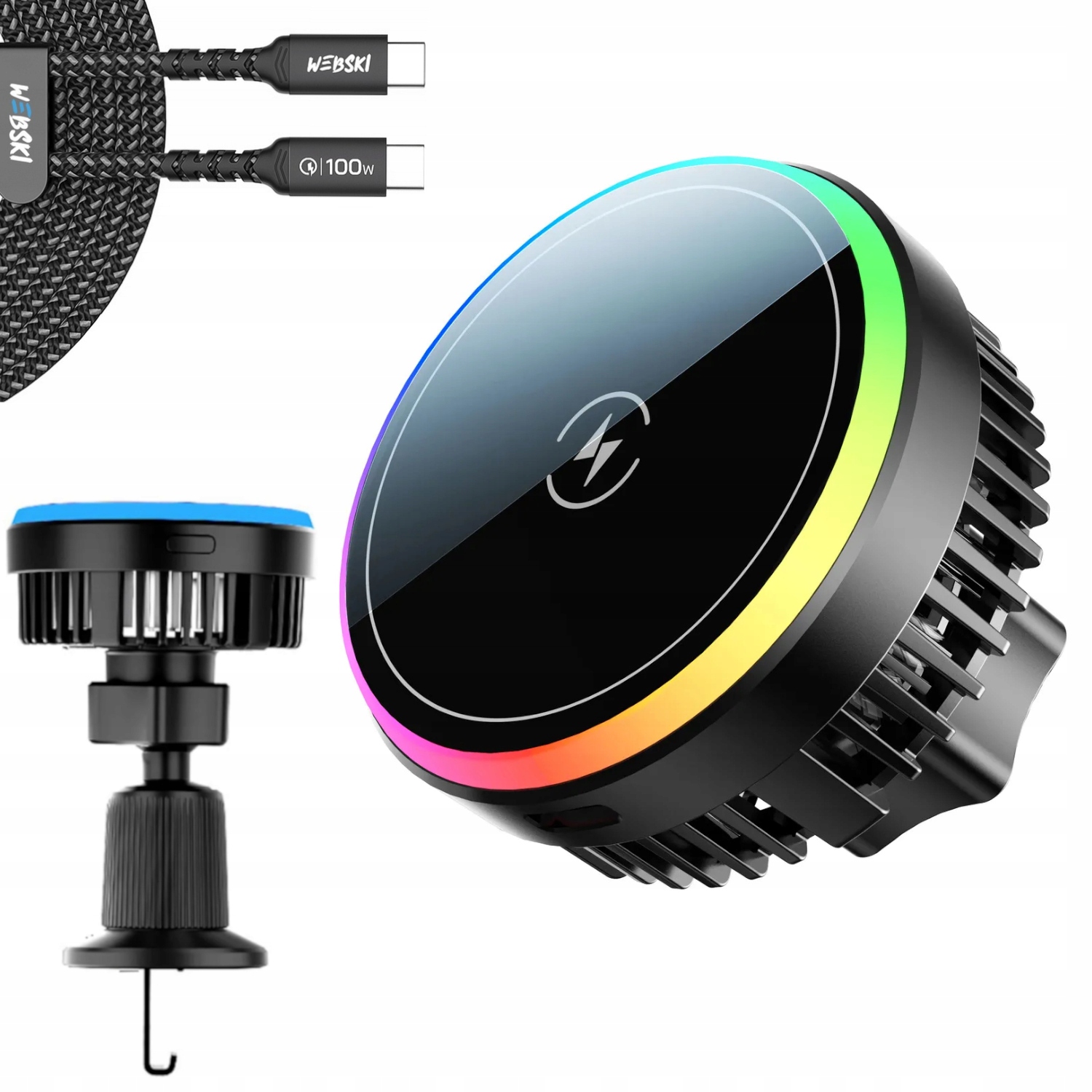 Magnetický Držák Indukční Nabíječka MagSafe 15W Do Mřížky Kabel