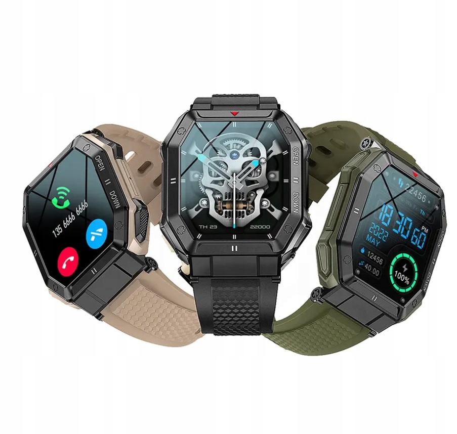 SMARTWATCH MĘSKI ZEGAREK ROZMOWY PULS TĘTNO KROKI Złącza USB typ A