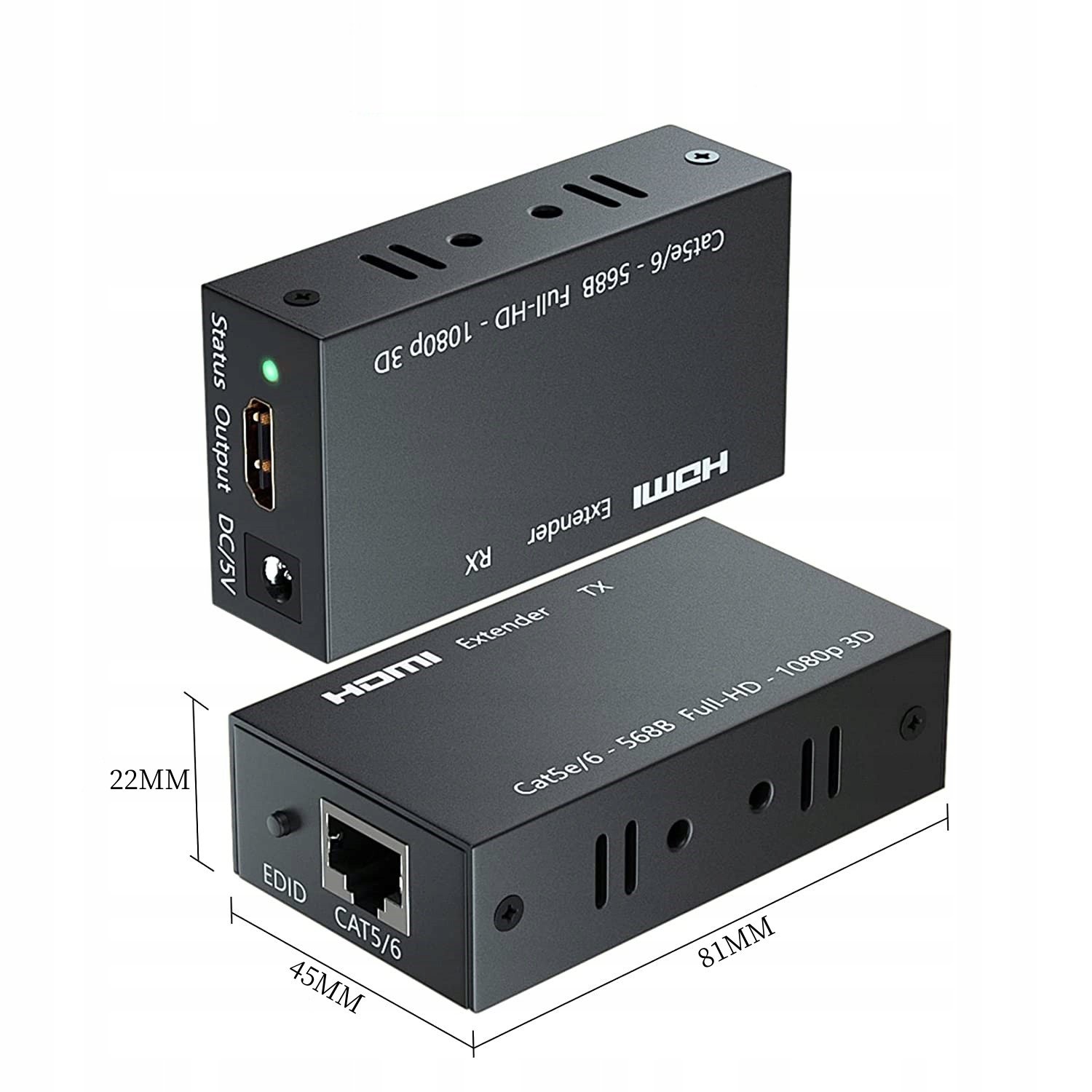 EXTENDER KONWERTER HDMI na LAN PO SKRĘTCE RJ45 60M Marka PAWONIK