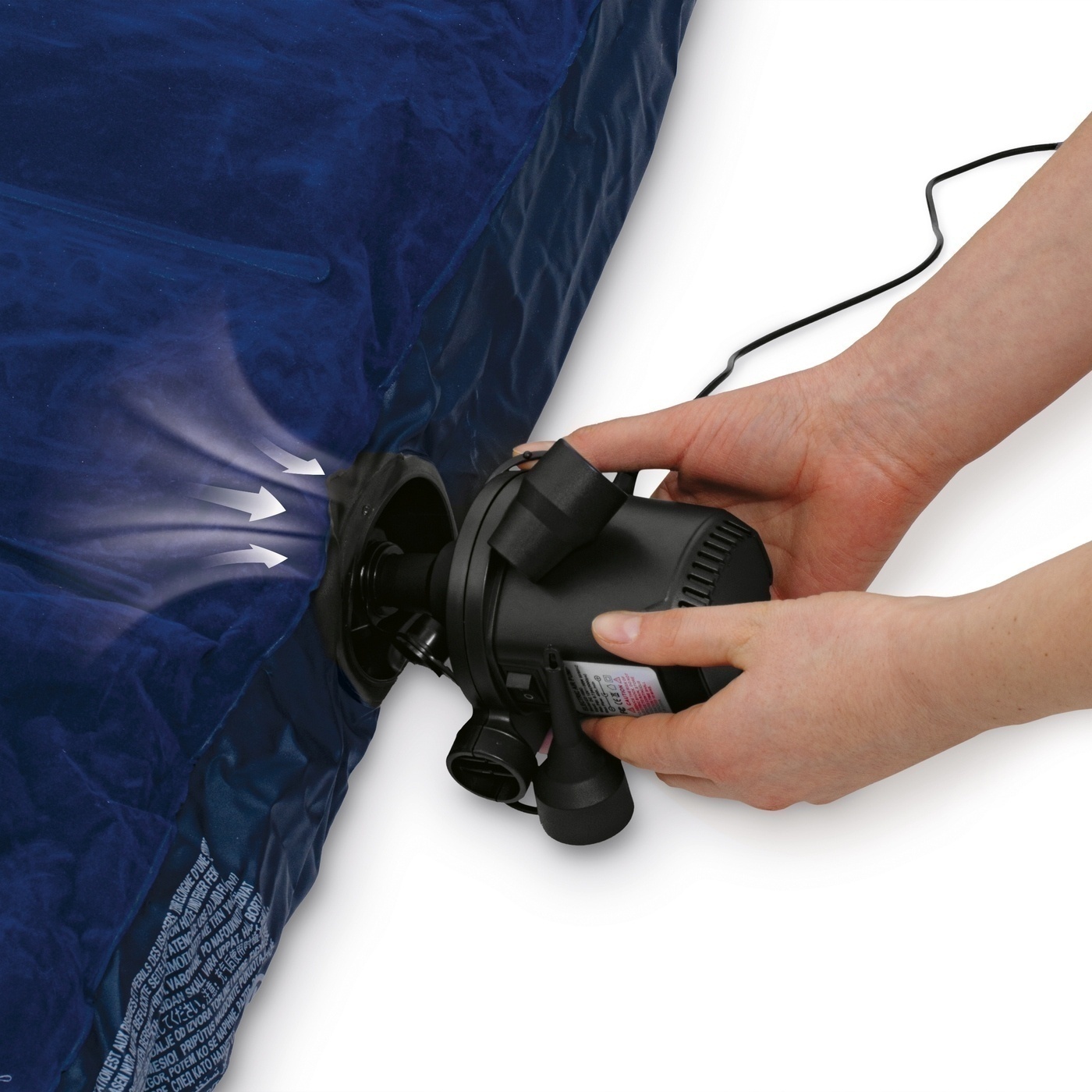 POMPKA ELEKTRYCZNA DO MATERACA piłki BASENU 3 KOŃCÓWKI do pompowania Liczba końcówek 3