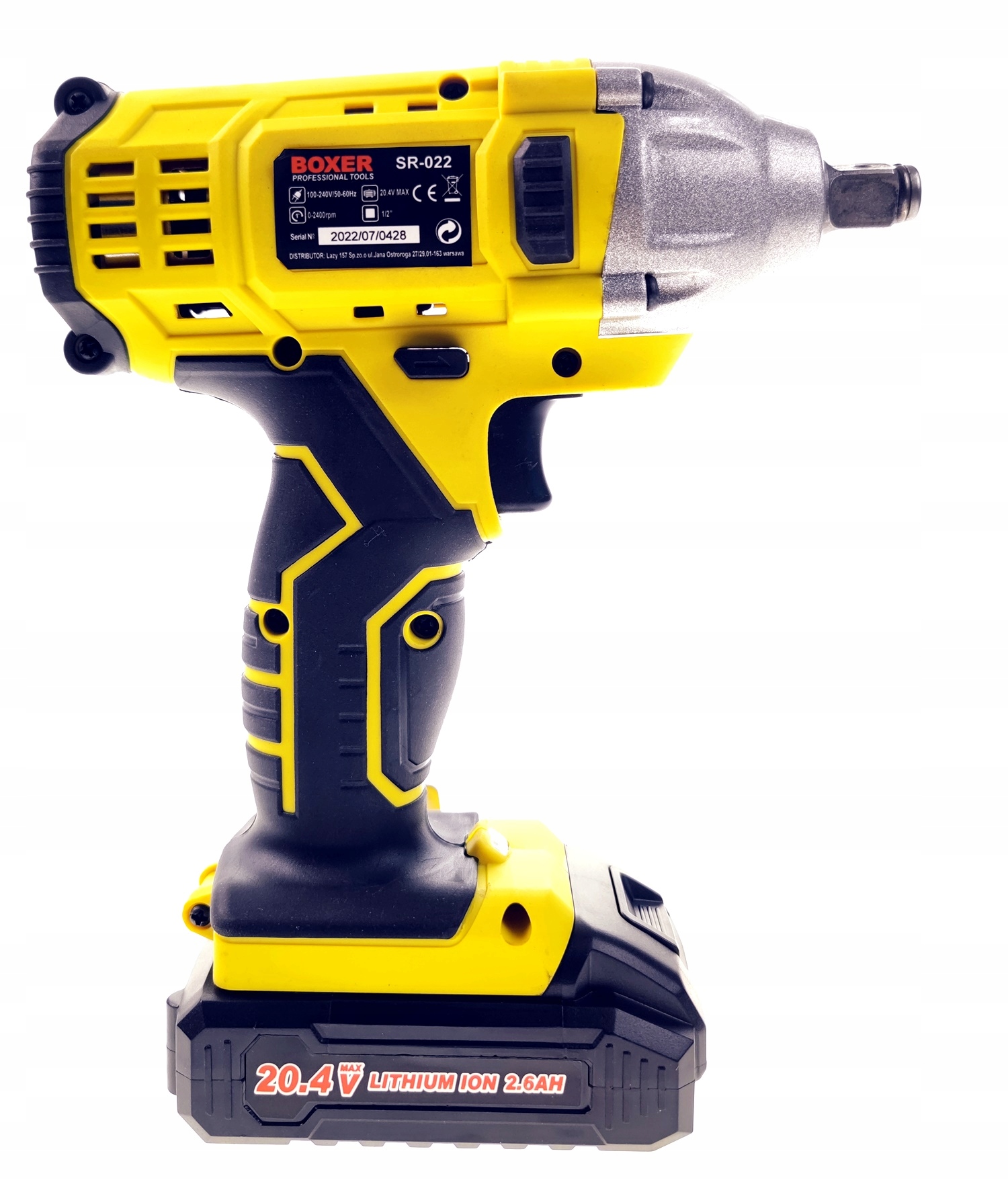 KLUCZ UDAROWY AKUMULATOROWY DO KÓŁ ZESTAW 2x AKU Marka Boxer