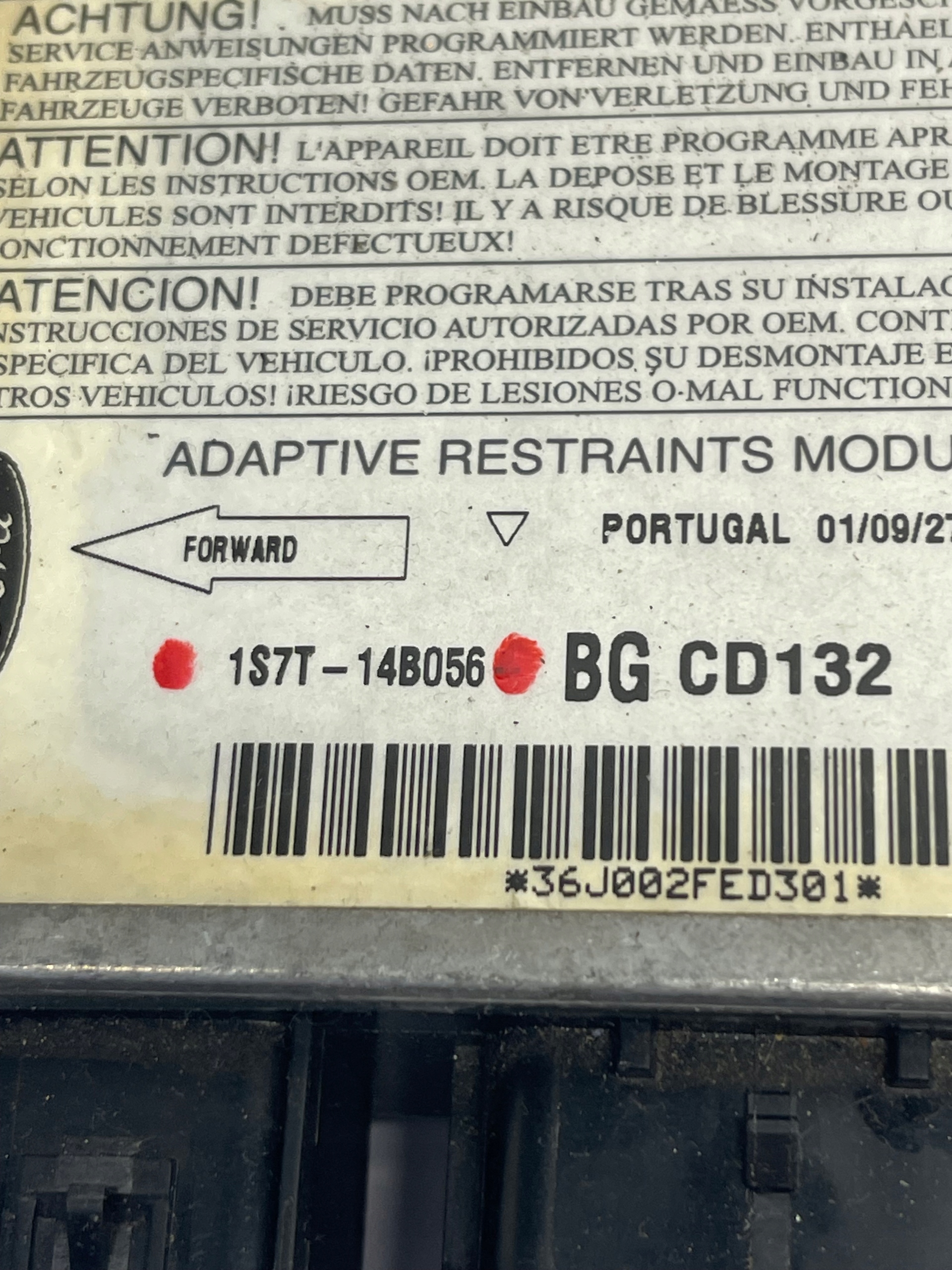 Sensor airbag Ford OE 1S7T-14B056