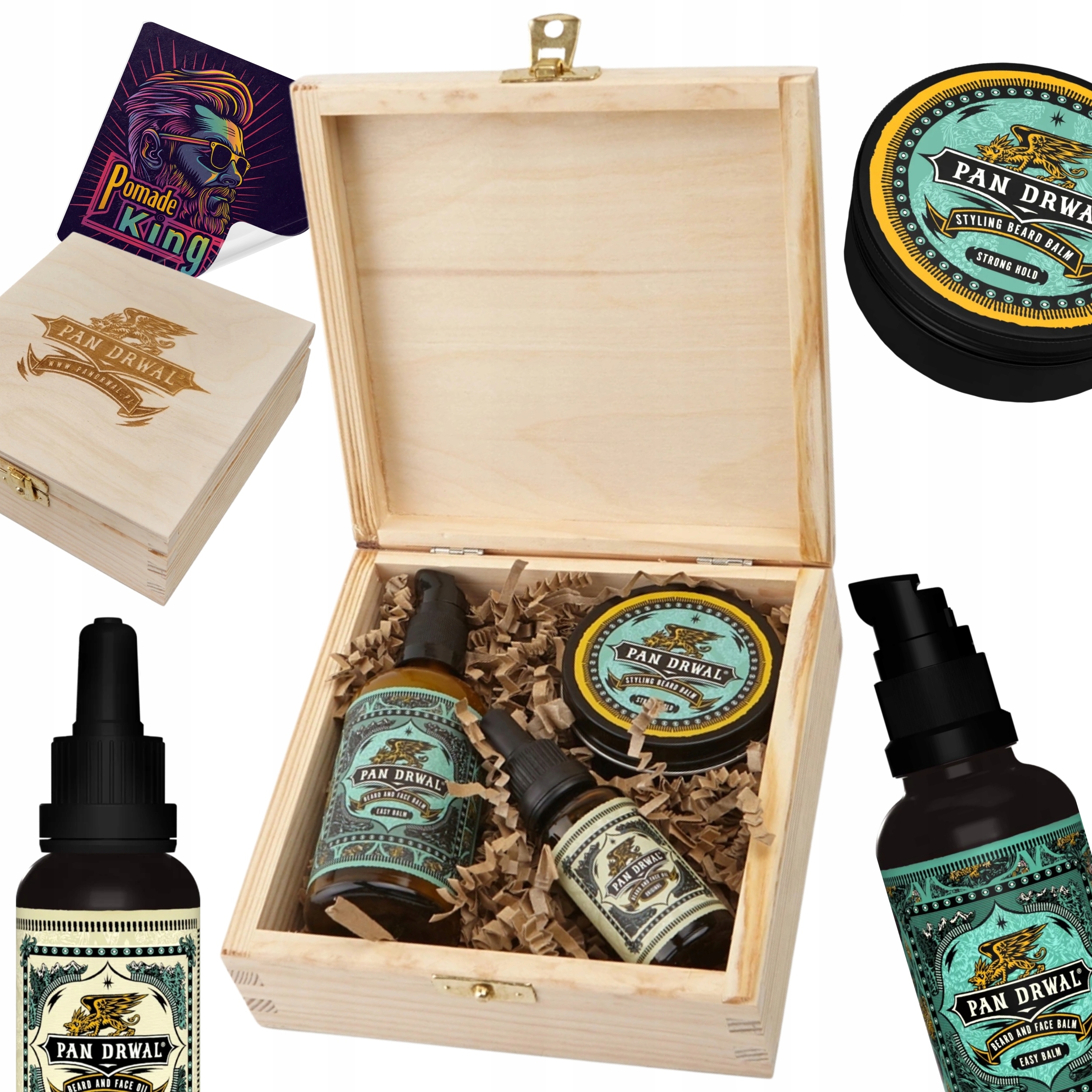 Sada na vousy Pan Drwal Original – Vyživující, stylingový a olejový balzám