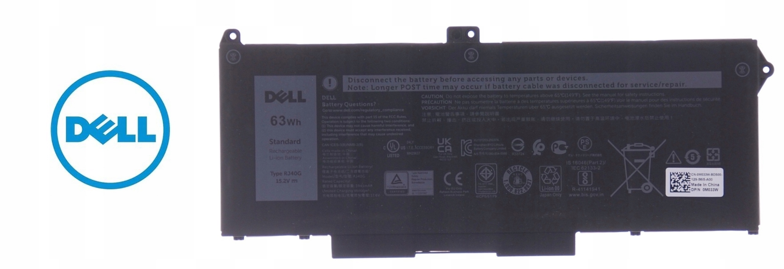 Batéria Dell Latitude 5520, Latitude 5420, Precision 3560 Model: RJ40G