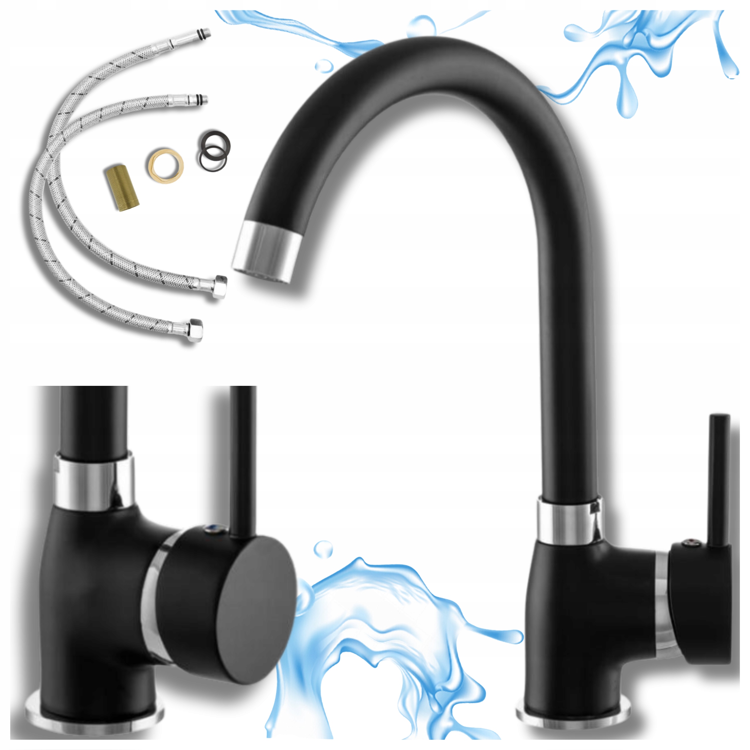 Kuchyňská stojánková baterie černá Best Kuchyňský kohout do dřezu