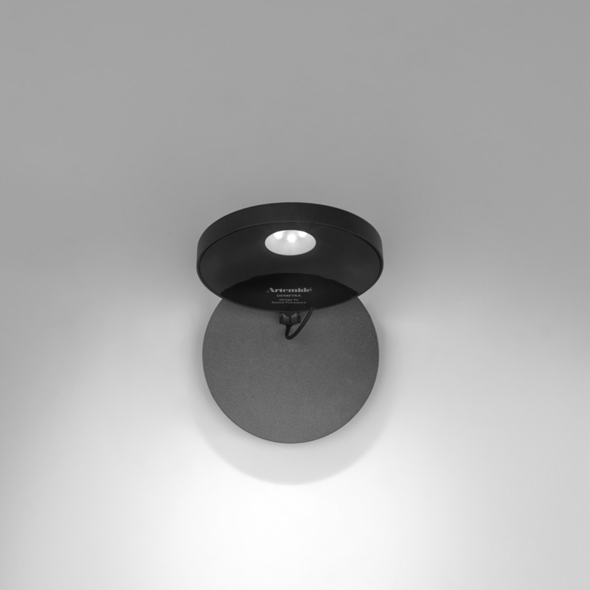 Artemide Demetra Led W nástěnné svítidlo, šedá, 9,5W, s vypínačem