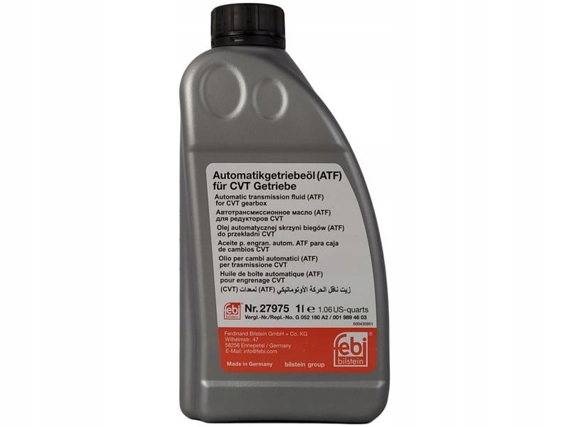 FEBI OLEJ DO SKRZYŃ BEZSTOPNIOWYCH ATF 1L Pojemność opakowania 1 l