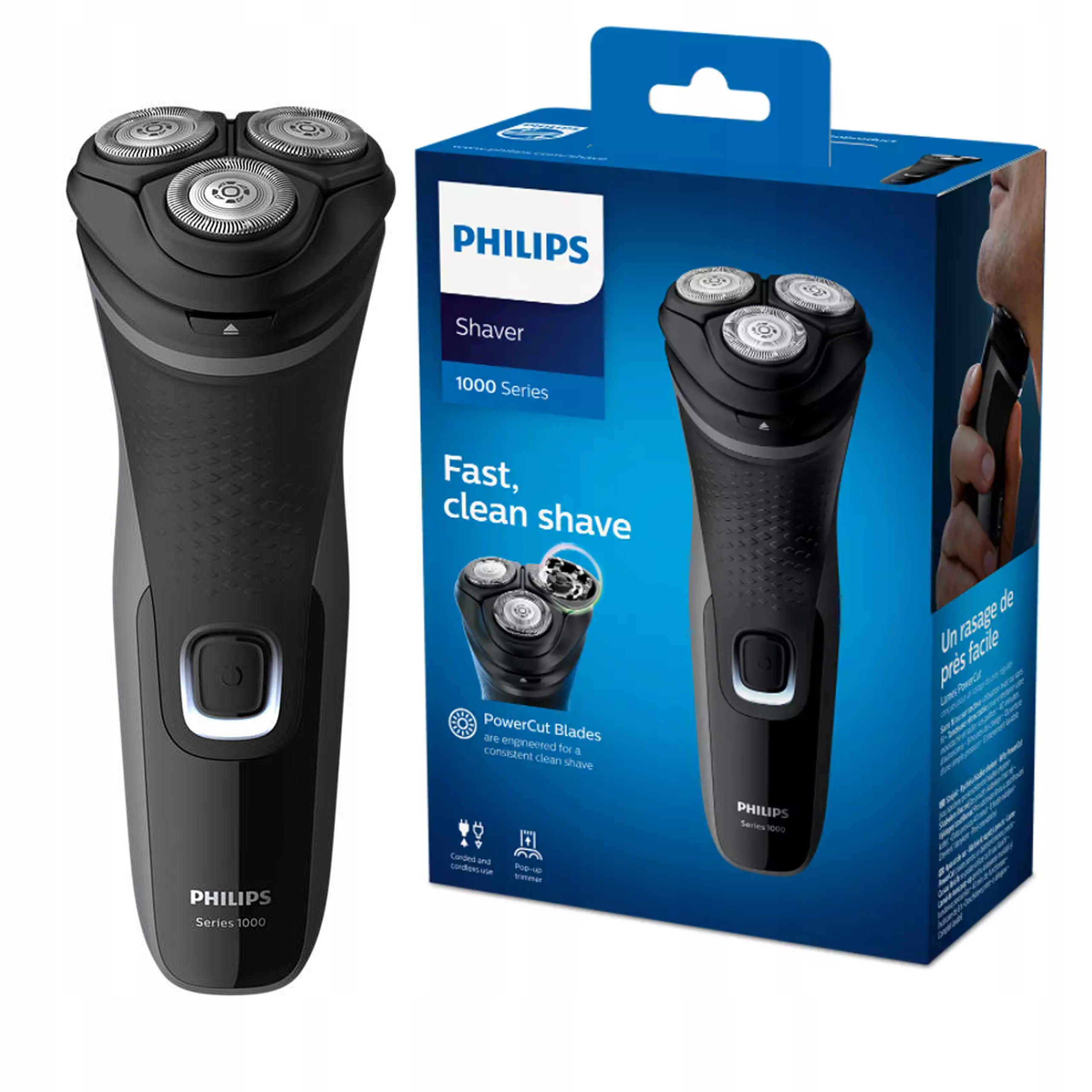 Бритва Philips S1231/41 Тример 3 головки 4D IPX7