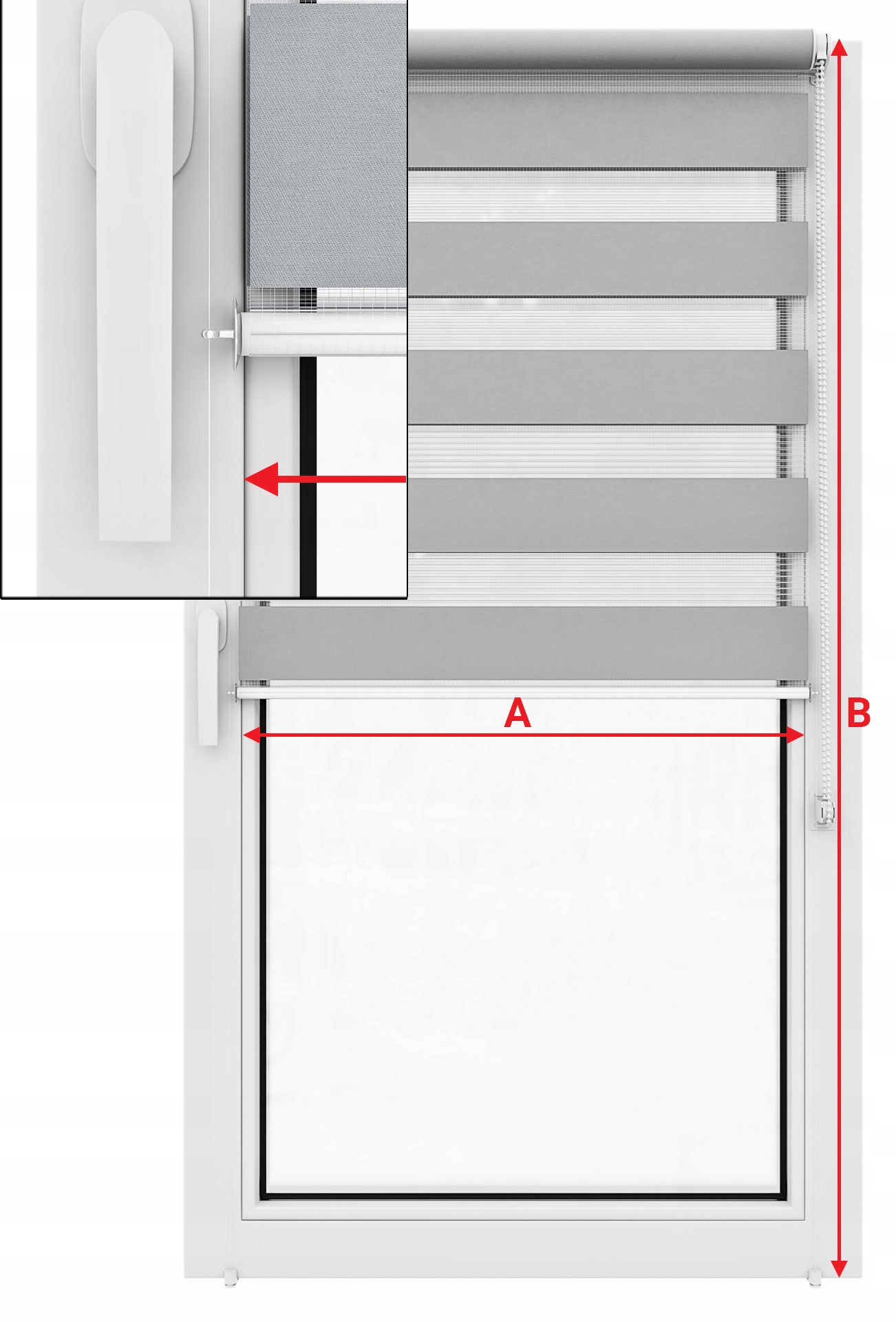 Roleta Dzień Noc na wymiar z napinaczem 126x150 cm Marka Karmet