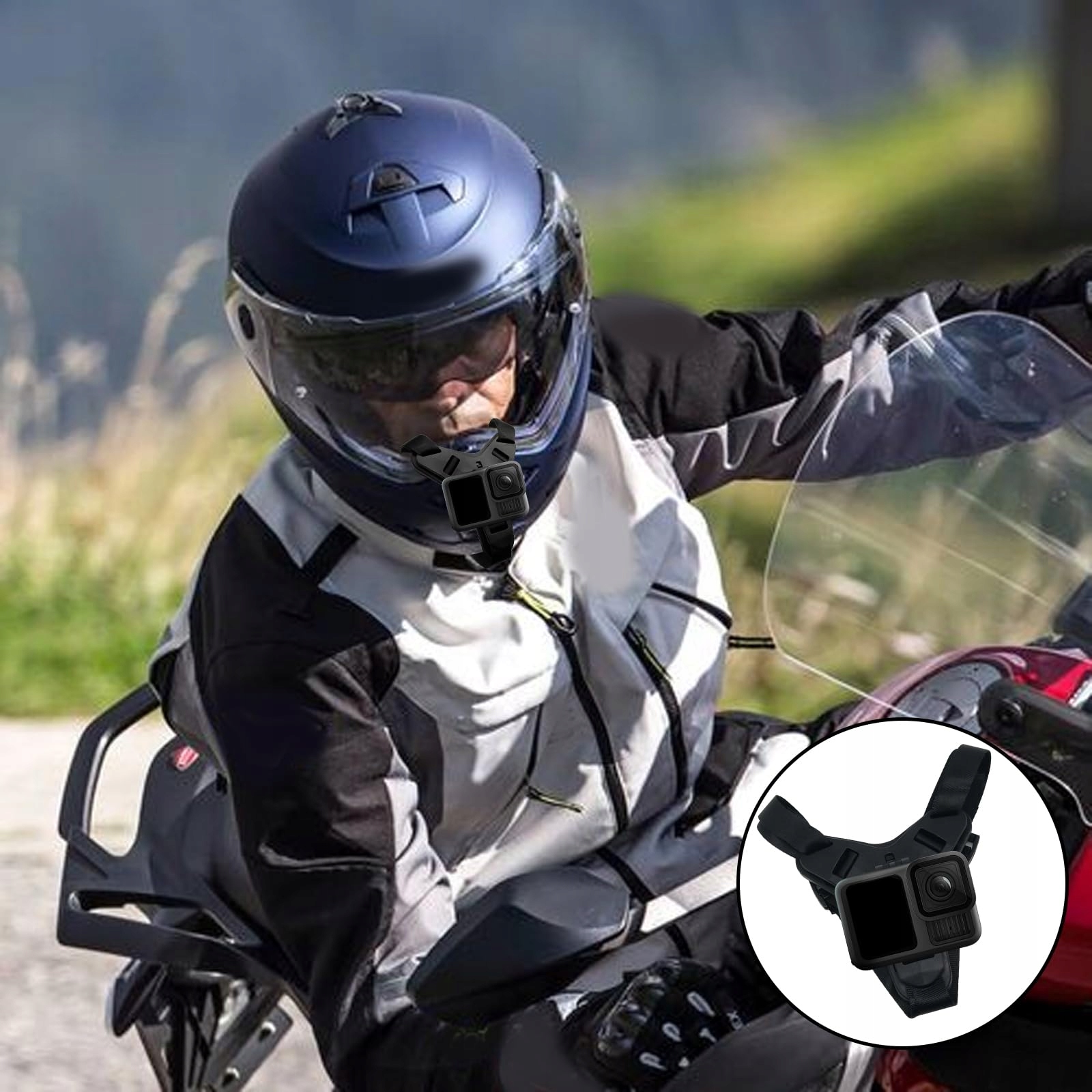 Mocowanie Na Kask Pod Brodę Do Kamer Sportowych GoPro DJI SJCAM WONUANTE — miniatura 7