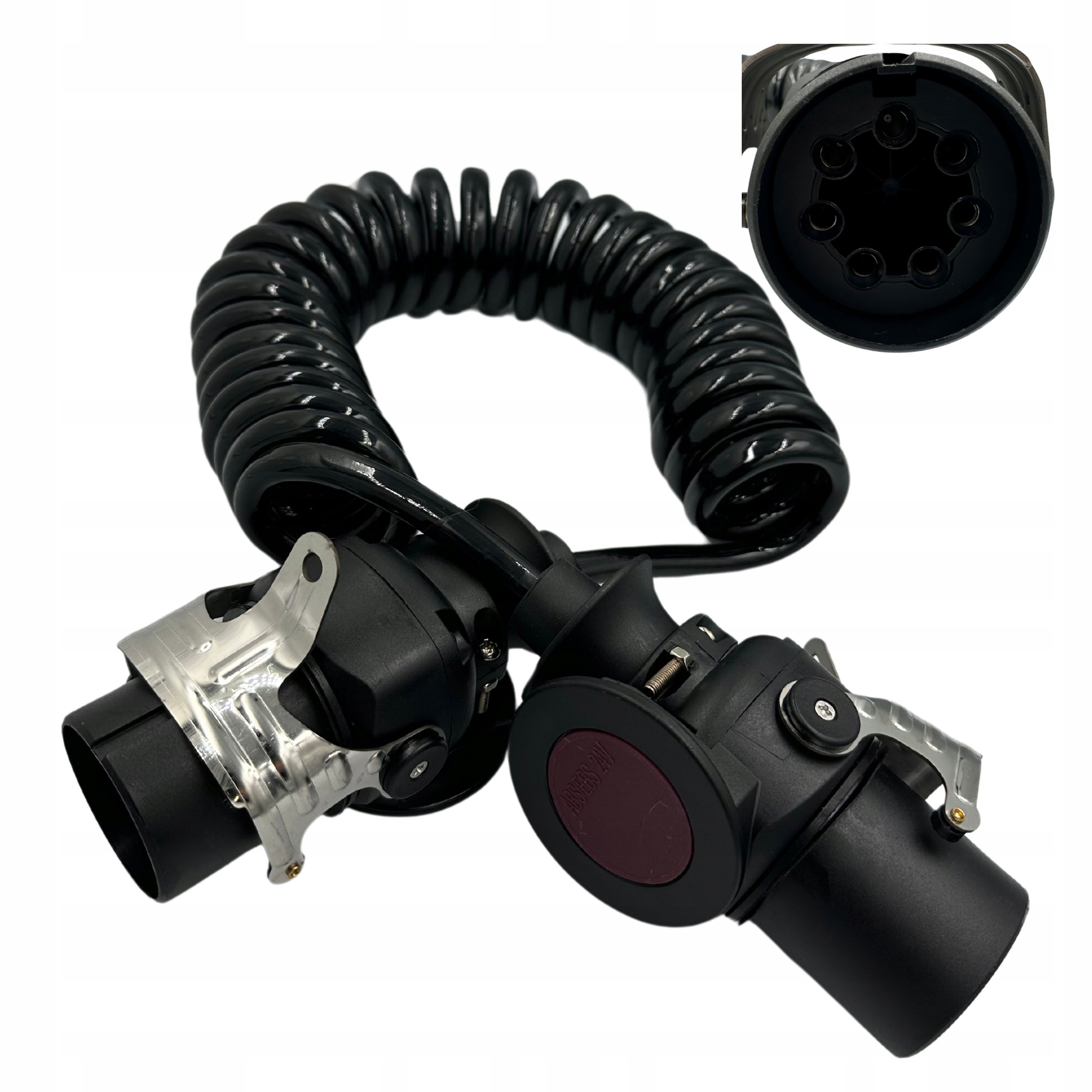 Elektrický kabel spirálový nákladní automobil návěs Tir Abs Ebs 7 pinů