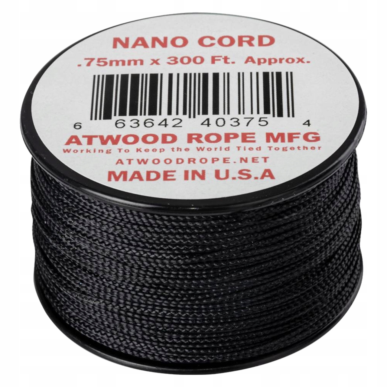 

Linka Atwood Rope Nano Cord 0,75mm/91m Czarna