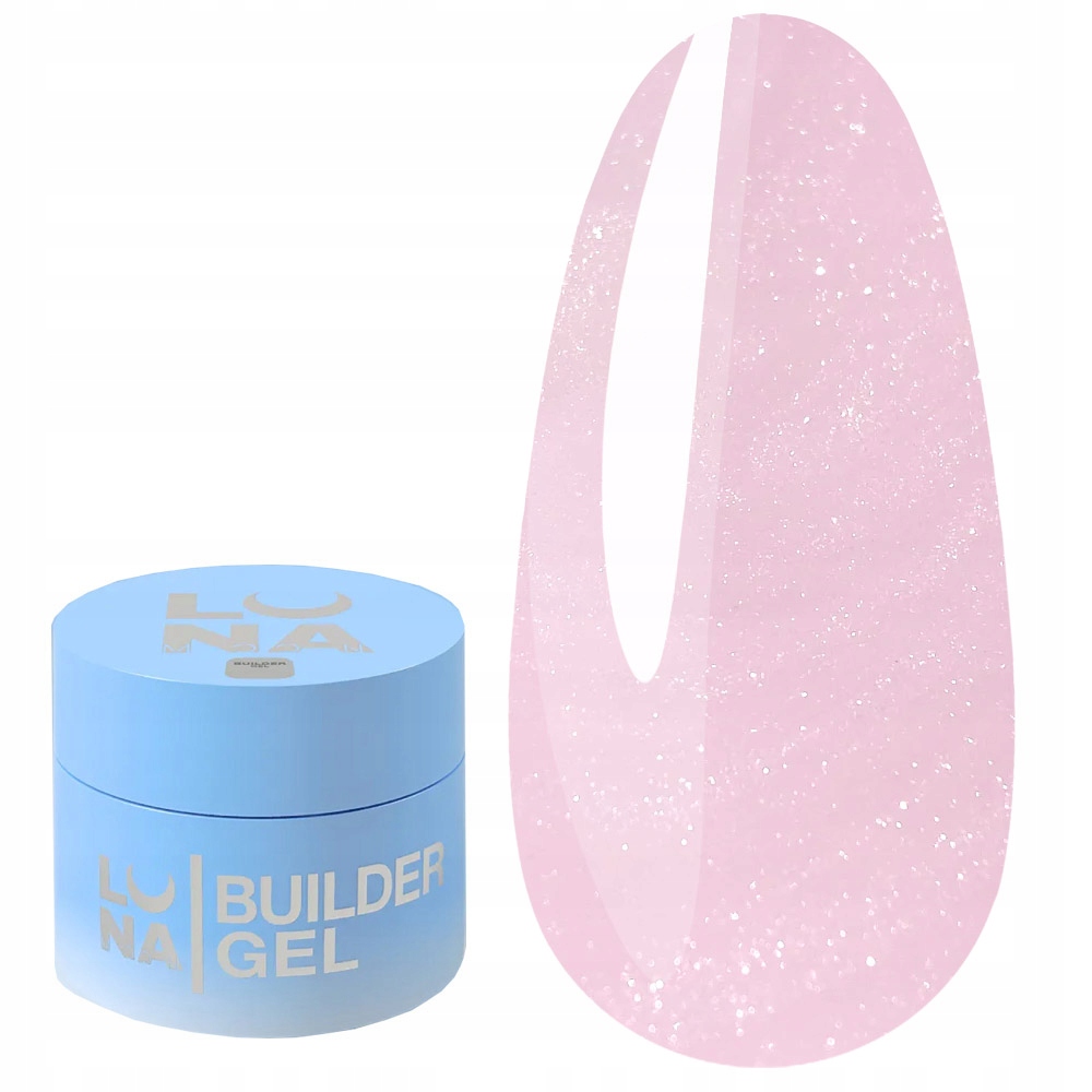 Stavební gel Luna Shimmer Gel 2 měkký růžový 30 ml