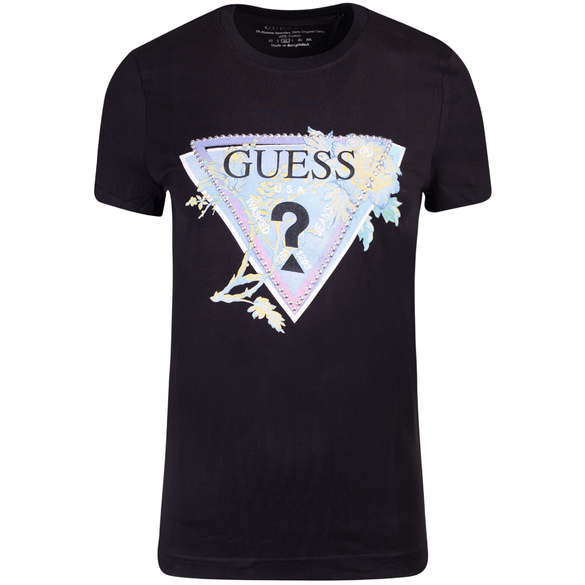 Guess Tričko Dámské Tričko Xs Slim Dárek W3RI18 Černé