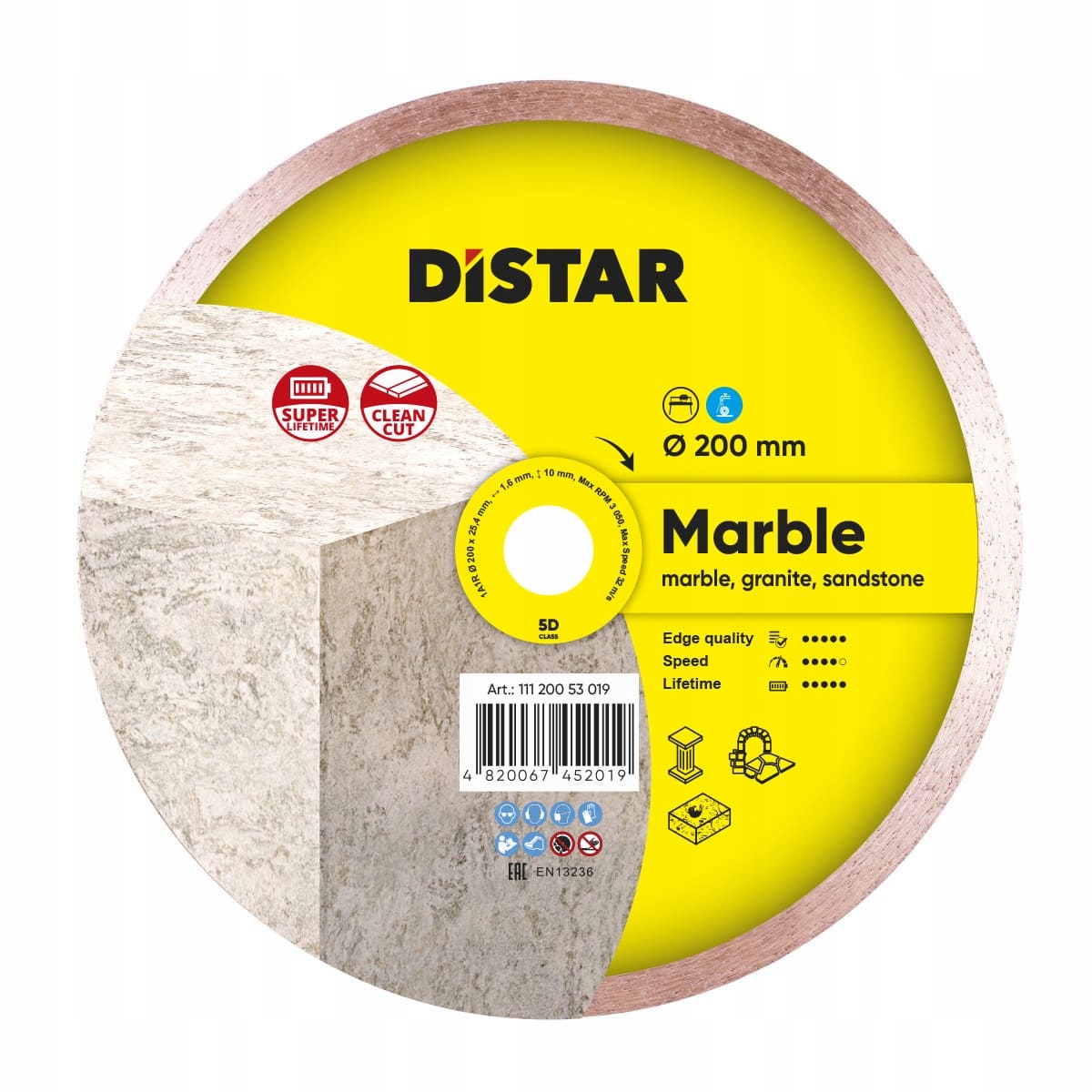 DiSTAR Diamantový Řezací Kotouč 200 mm x 1,4 mm x 10 mm x 25,4 mm Marble