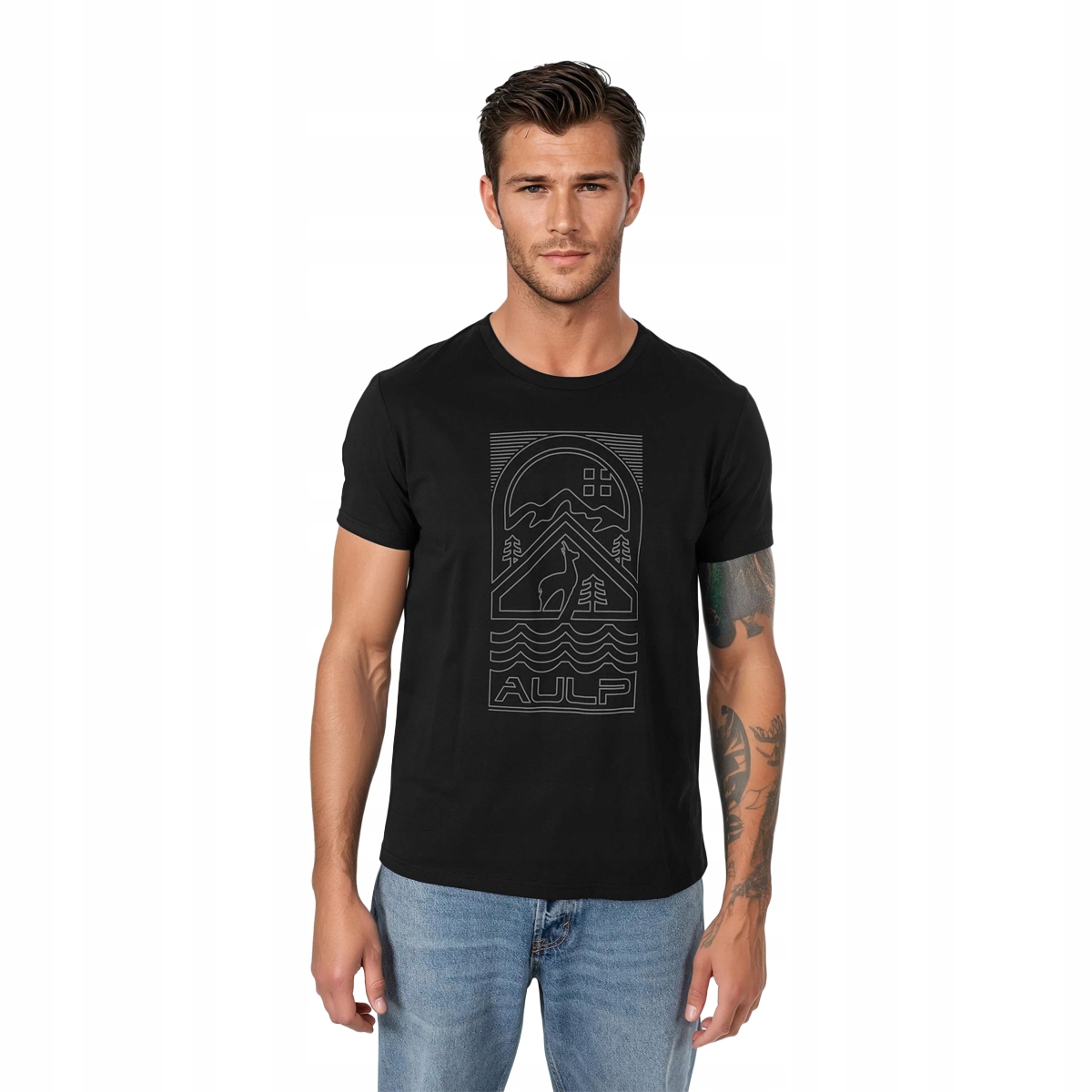 Tričko tričko tričko Aulp Bogus pohodlné s potiskem XXL