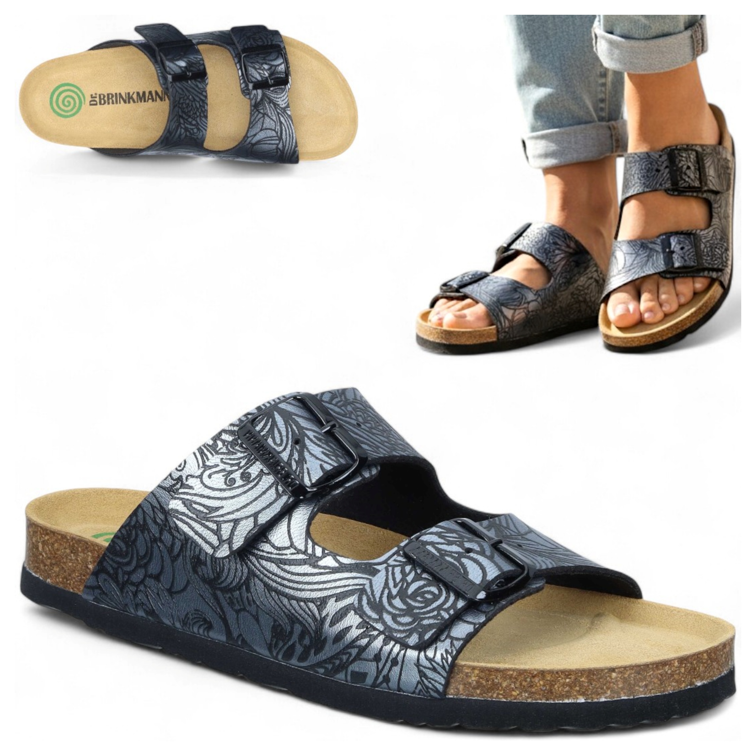 Nazouváky Brinkmann 38 s přezkami, elegantní, pohodlné, módní