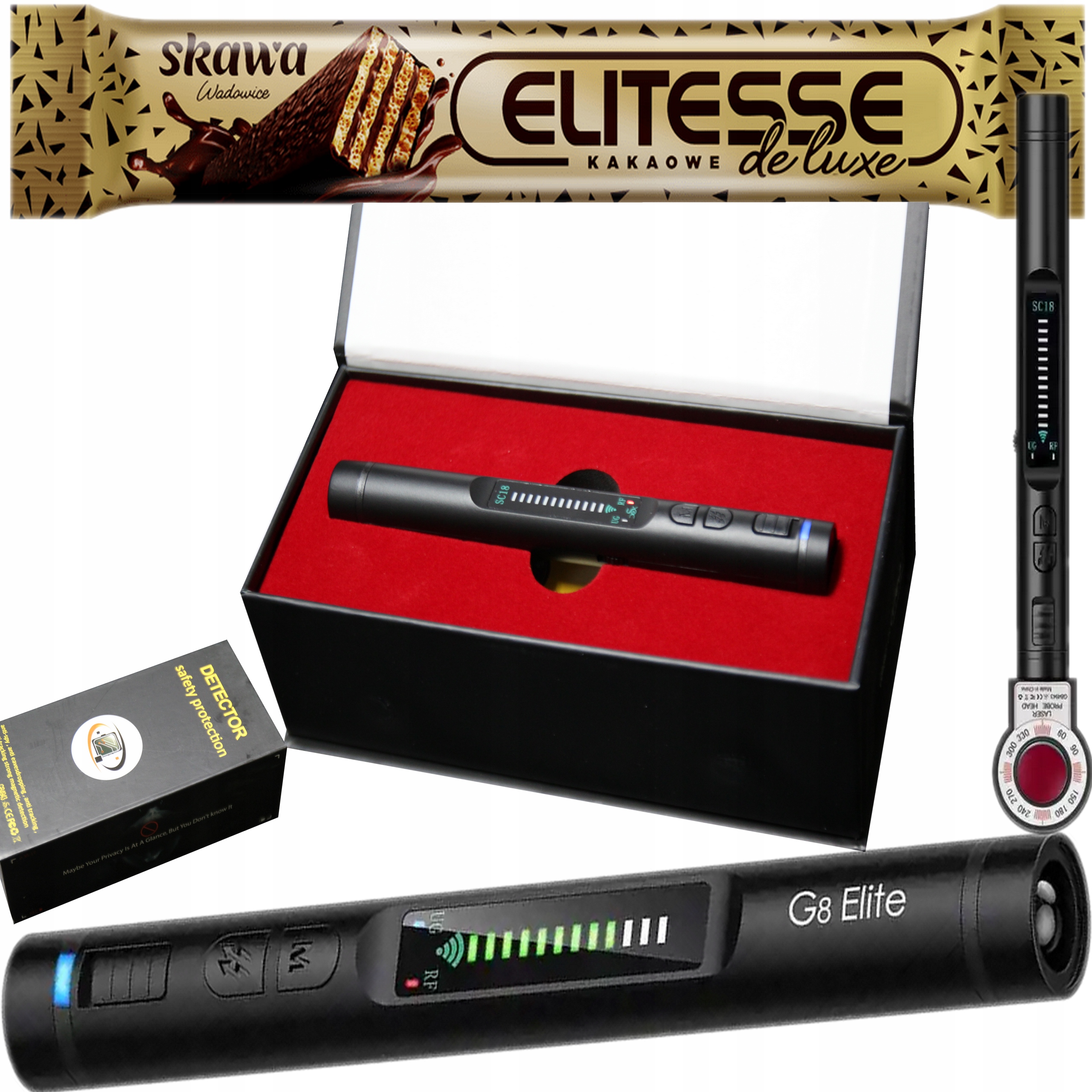 VIP Wykrywacz Lokalizatorów Podsłuchów GPS GSM Detektor Kamer 7 Trybów