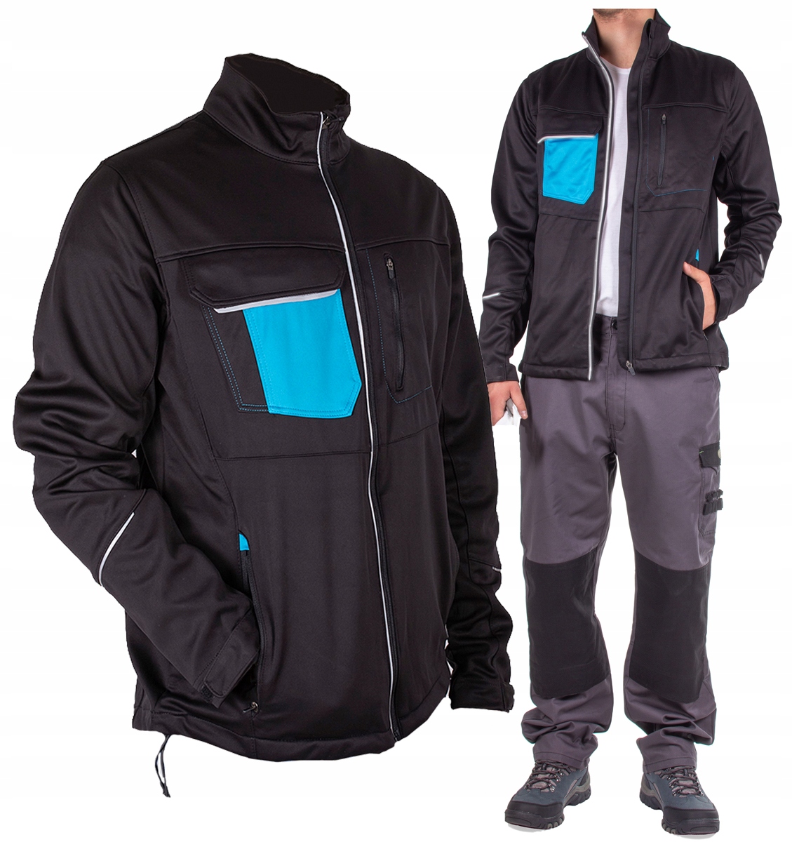 

Bluza Robocza softshell Odblaskowa czarna M