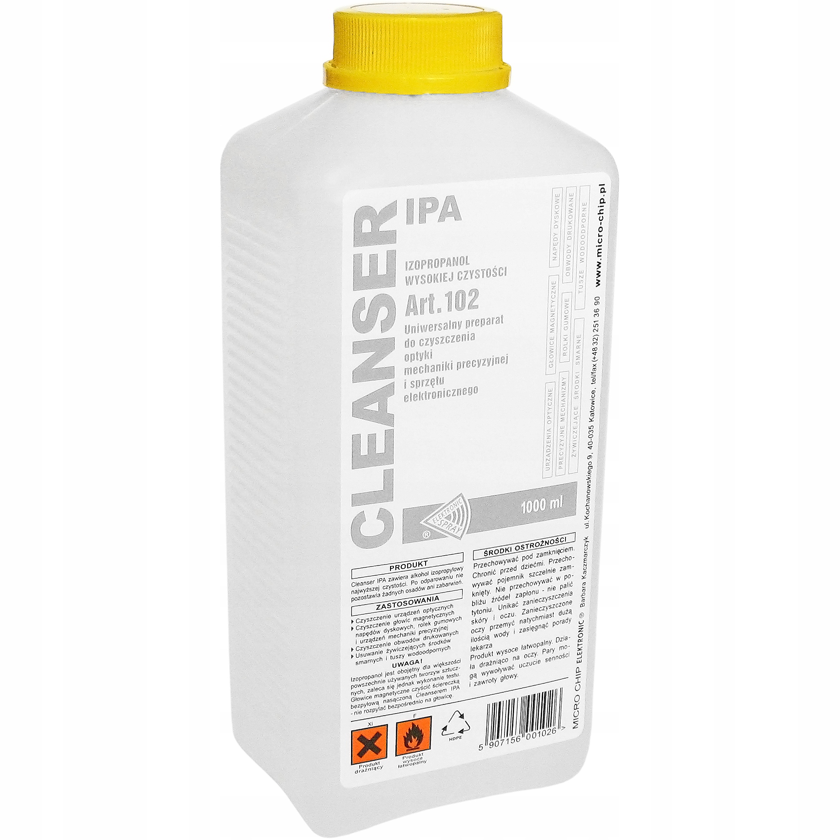 

Alkohol Izopropylowy Cleanser Ipa 1L 1000ml