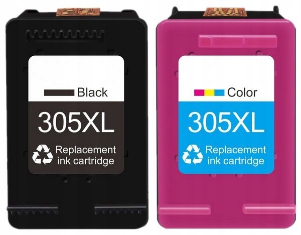 Zestaw Tuszy Zamiennych Hp 305 XL czarny kolor 2720 2710 4130 6030 6400