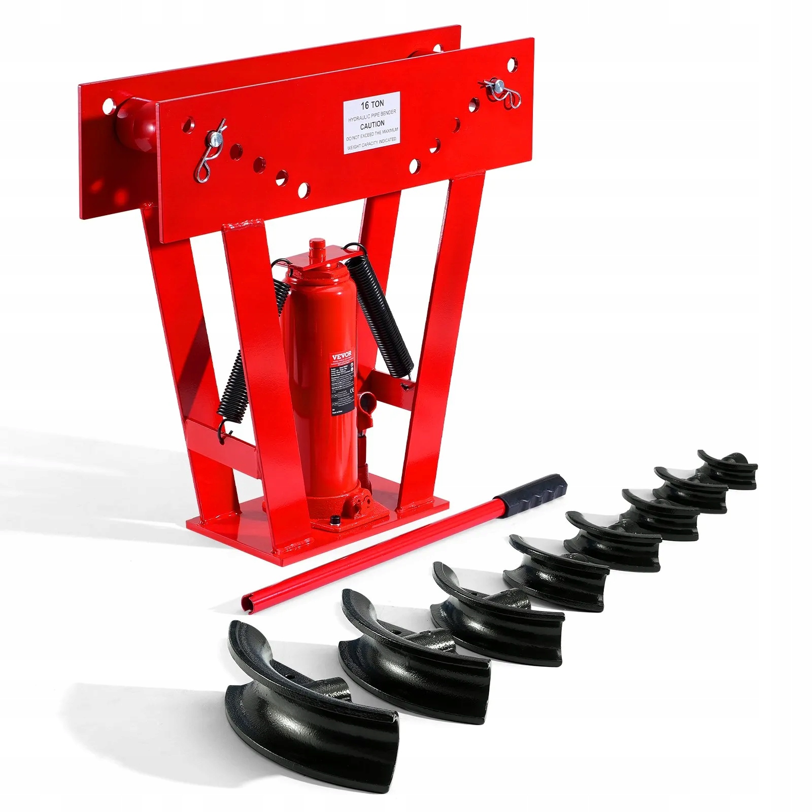 Hydraulická ohýbačka trubek 16T, manuální, s 8 matricemi, dílenská