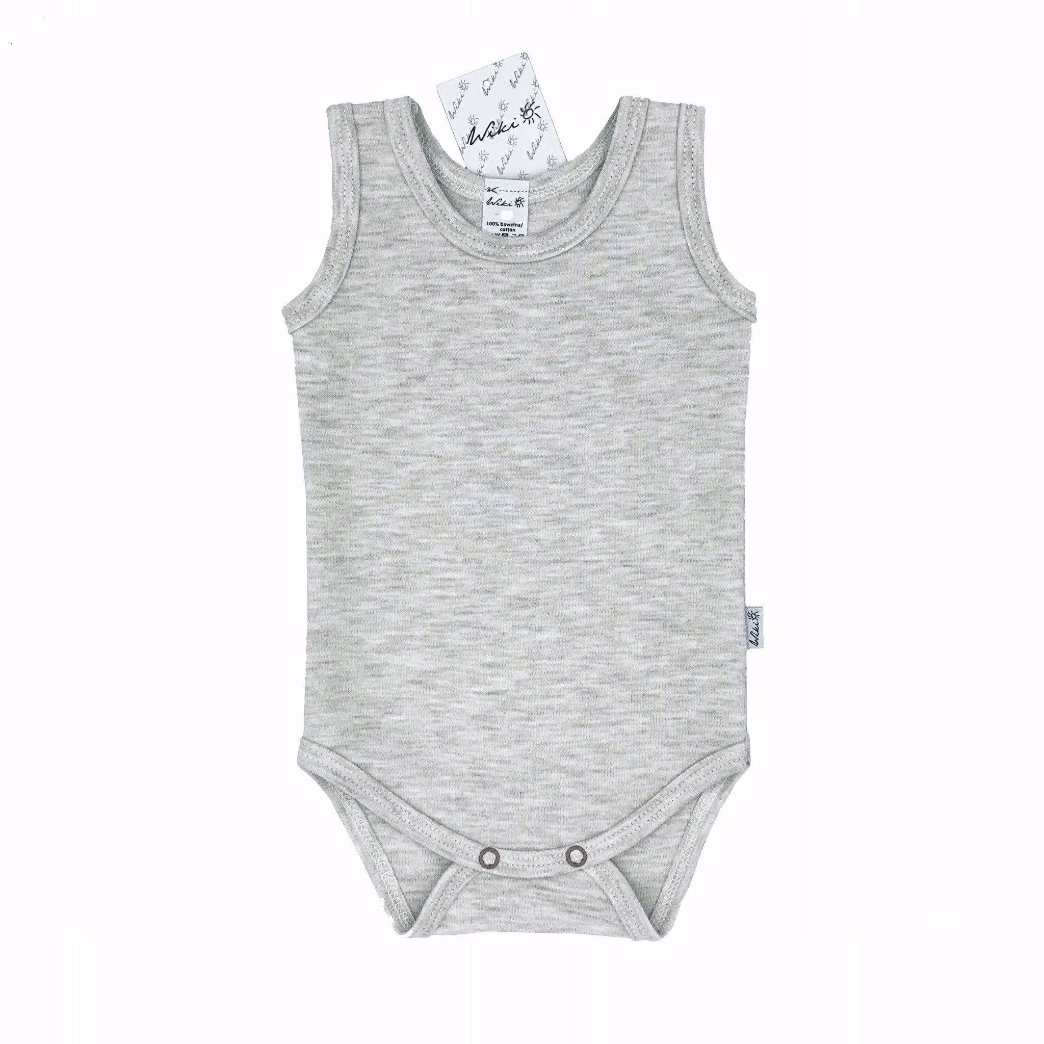 BODY RAMIĄCZKO ROZMIAR 104 SZARY MELANŻ
