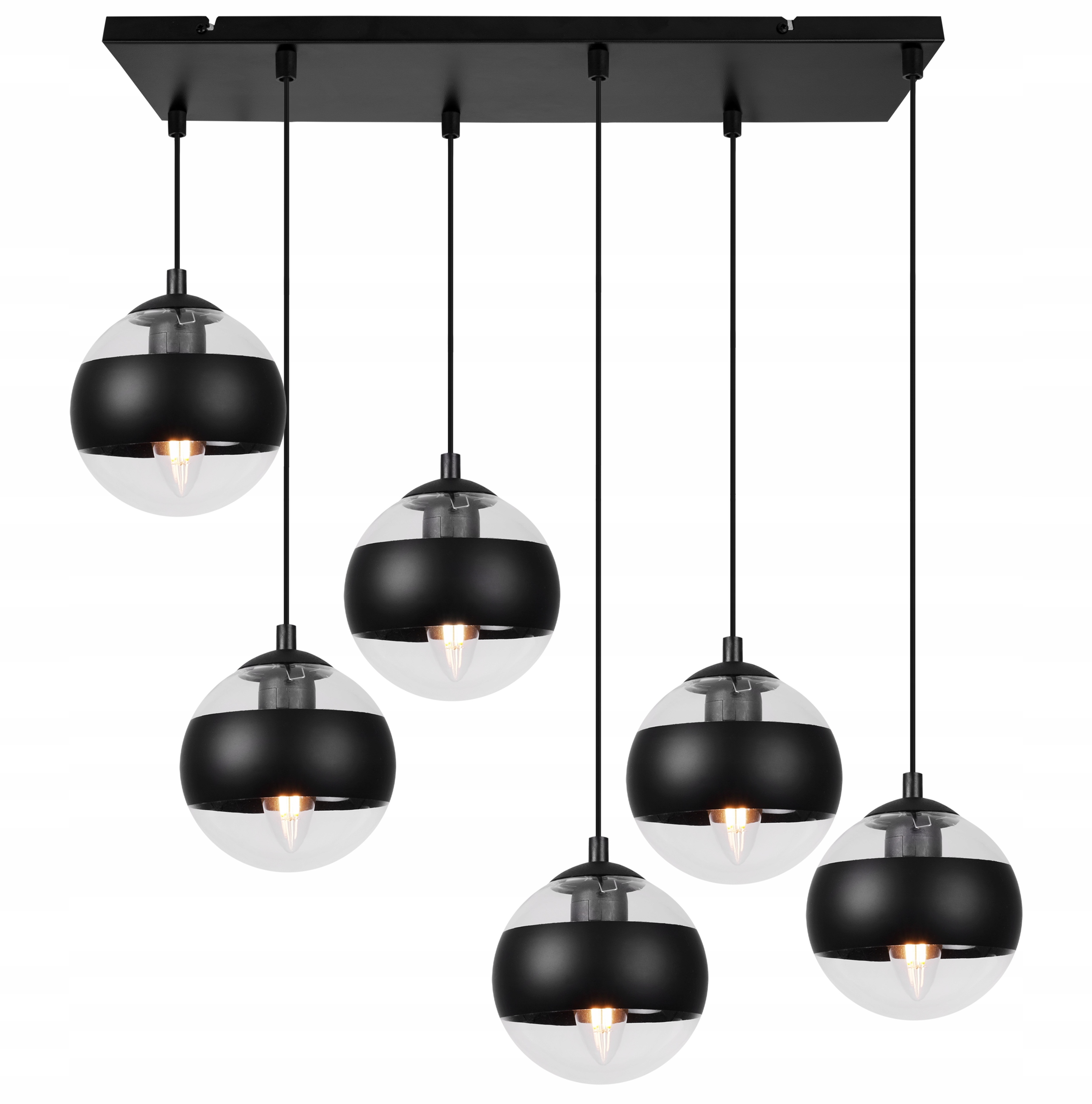 Závesná Stropná Lampa Luster Do Kuchyne Kúpeľne Loft Čierna Guľa