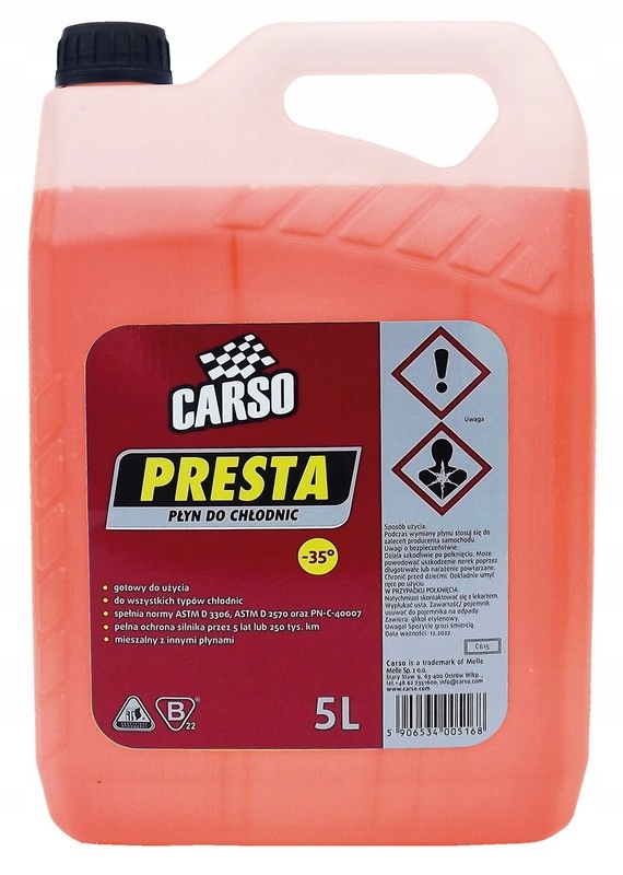 

K2 Carso Presta czerwony Płyn do chłodnic 5l