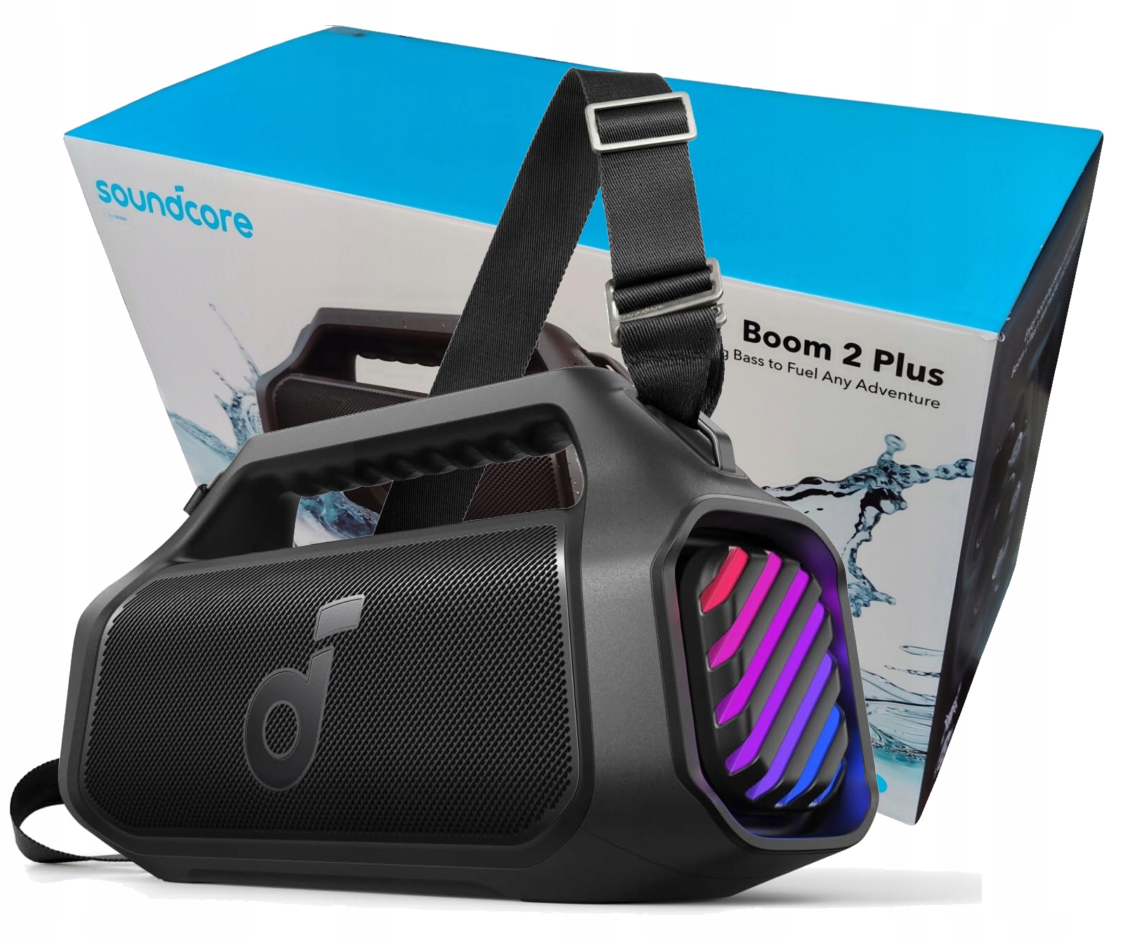 Voděodolný Přenosný Reproduktor Soundcore Boom 2 Plus Bassup 2.0 140W Pás