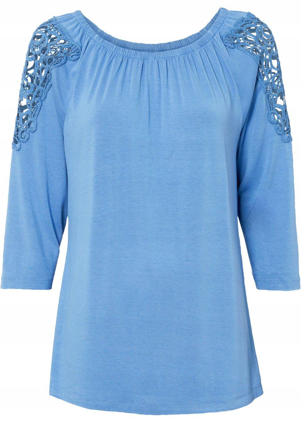 BLUZKA CARMEN Z KORONKĄ 36/38