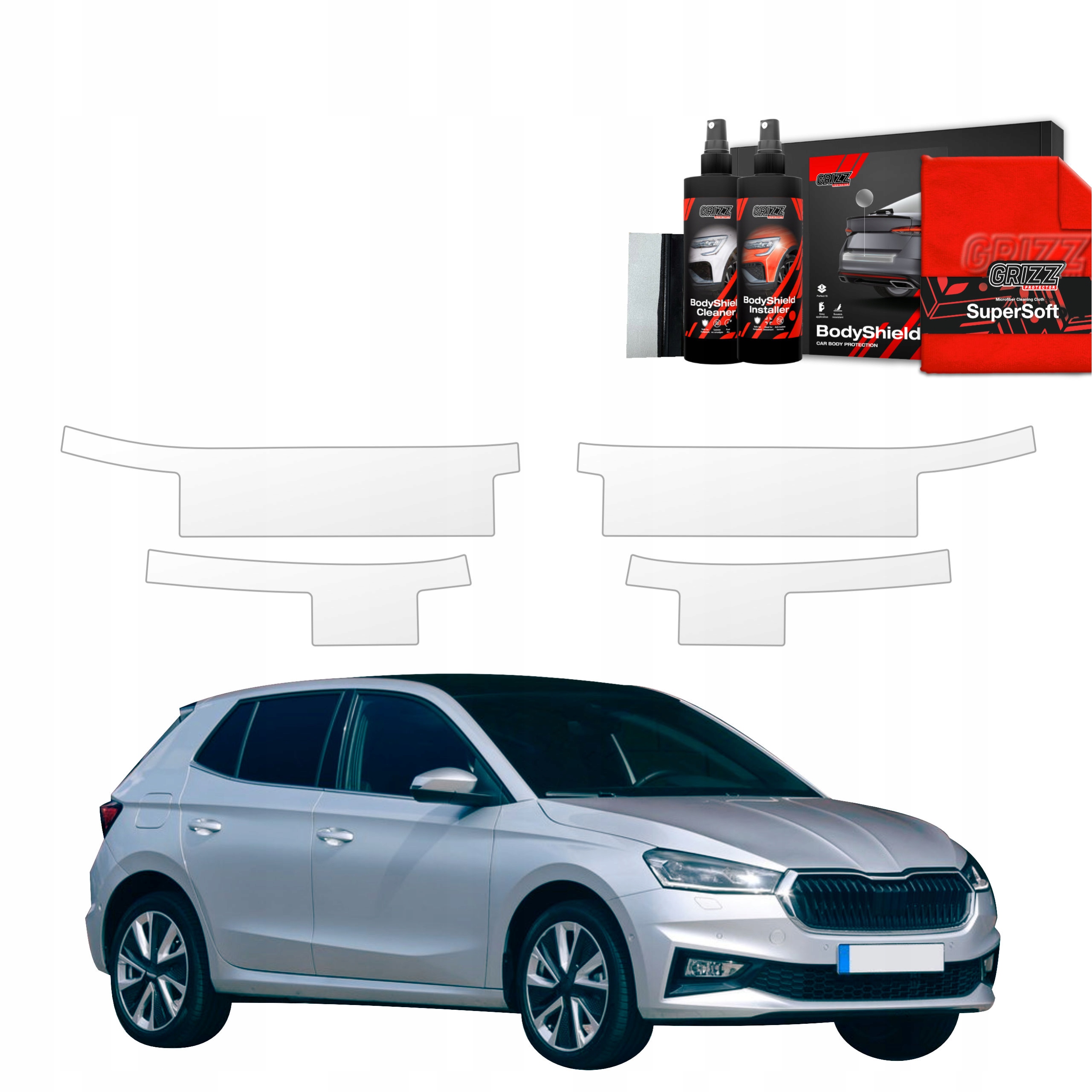 4v1 Fólie s Ppf dýhou na prahy pro Škoda Fabia (2019-2025)