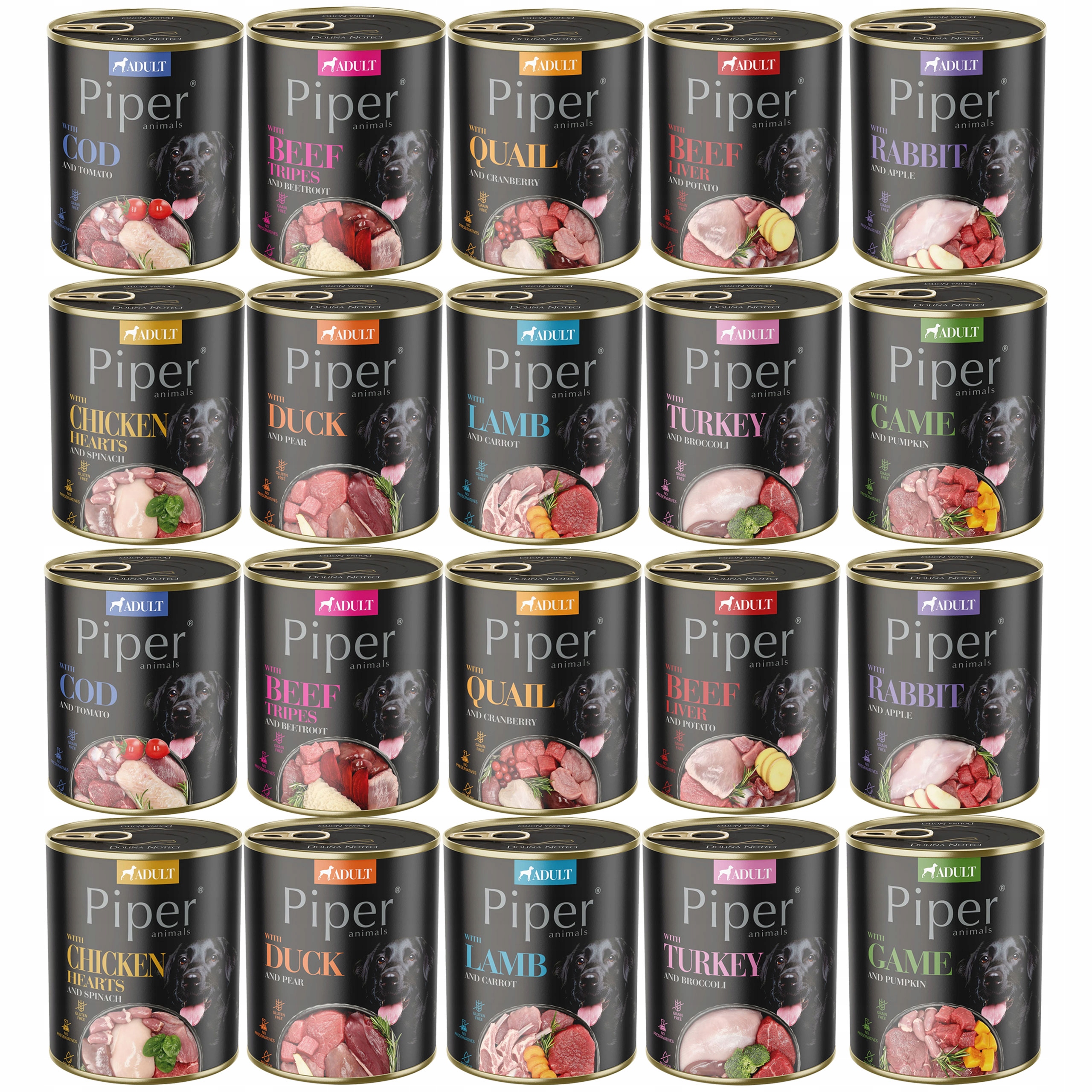 Piper Krmivo mokré pro psa Dolina Noteci mix chutí 20 x 800 g