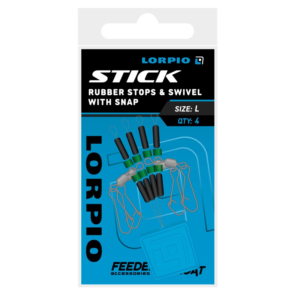 Stoper Lorpio Stick i krętlik z agrafką rozmiar L (large)op.4szt 73-212-021