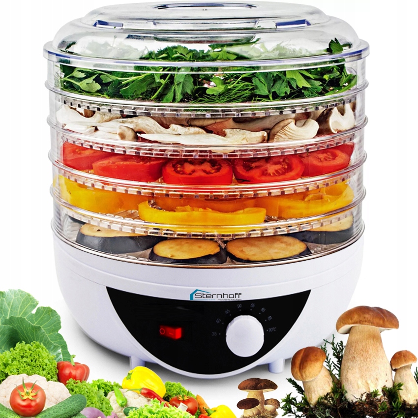 DUŻA SUSZARKA DO GRZYBÓW OWOCÓW WARZYW MOCNA 250W