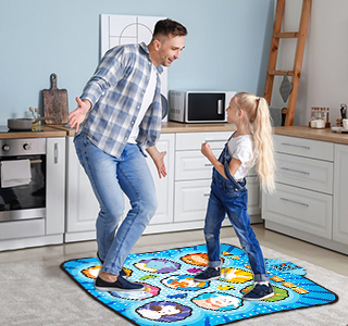 MUZYCZNA MATA DO TANIEC INTERAKTYWNA DŹWIĘKOWA ŚWIETLNA ZABAWKA DLA CHŁOPCÓW DZIEWCZYN W 3-12 LATACH Stan opakowania oryginalne