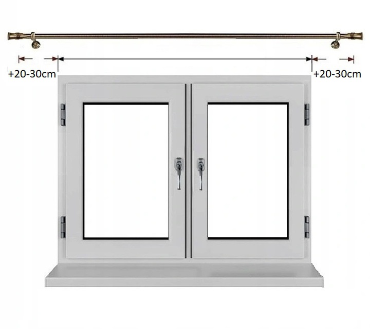 KARNISZ METALOWY FI 19 POJEDYNCZY 320 CM CZARNY Rodzaj karnisza pojedynczy