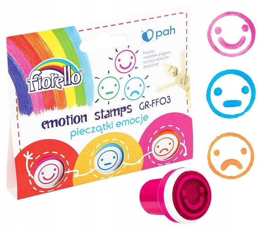 STEMPELKI OZDOBNE PIECZĄTKI EMOTION EMOCJE 3 SZTUK