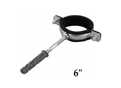 

Obejma Metalowa Uchwyt z gumą 6" Rury Ø160