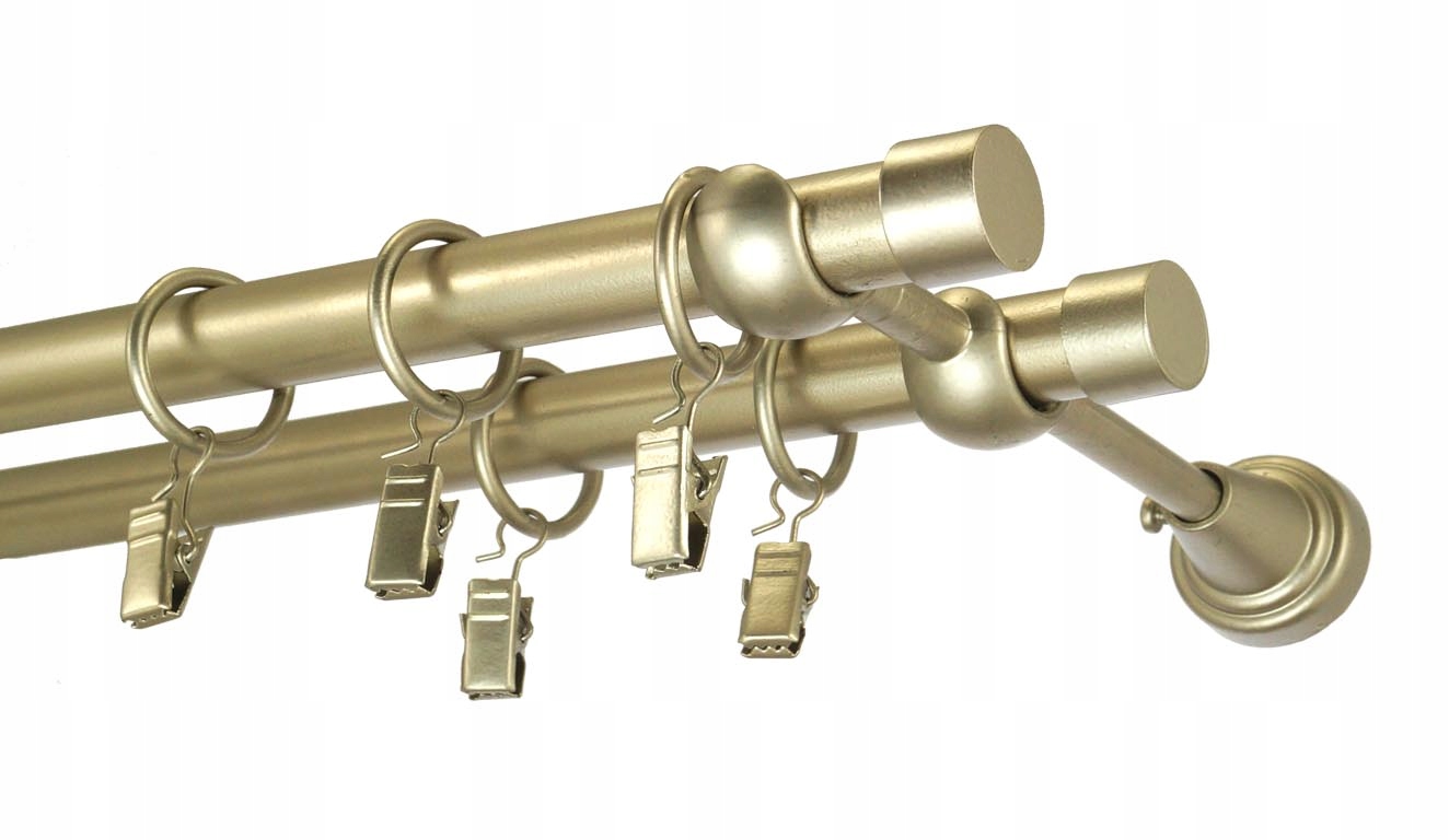 

Karnisz metalowy Uno fi 19 podwójny 210 cm