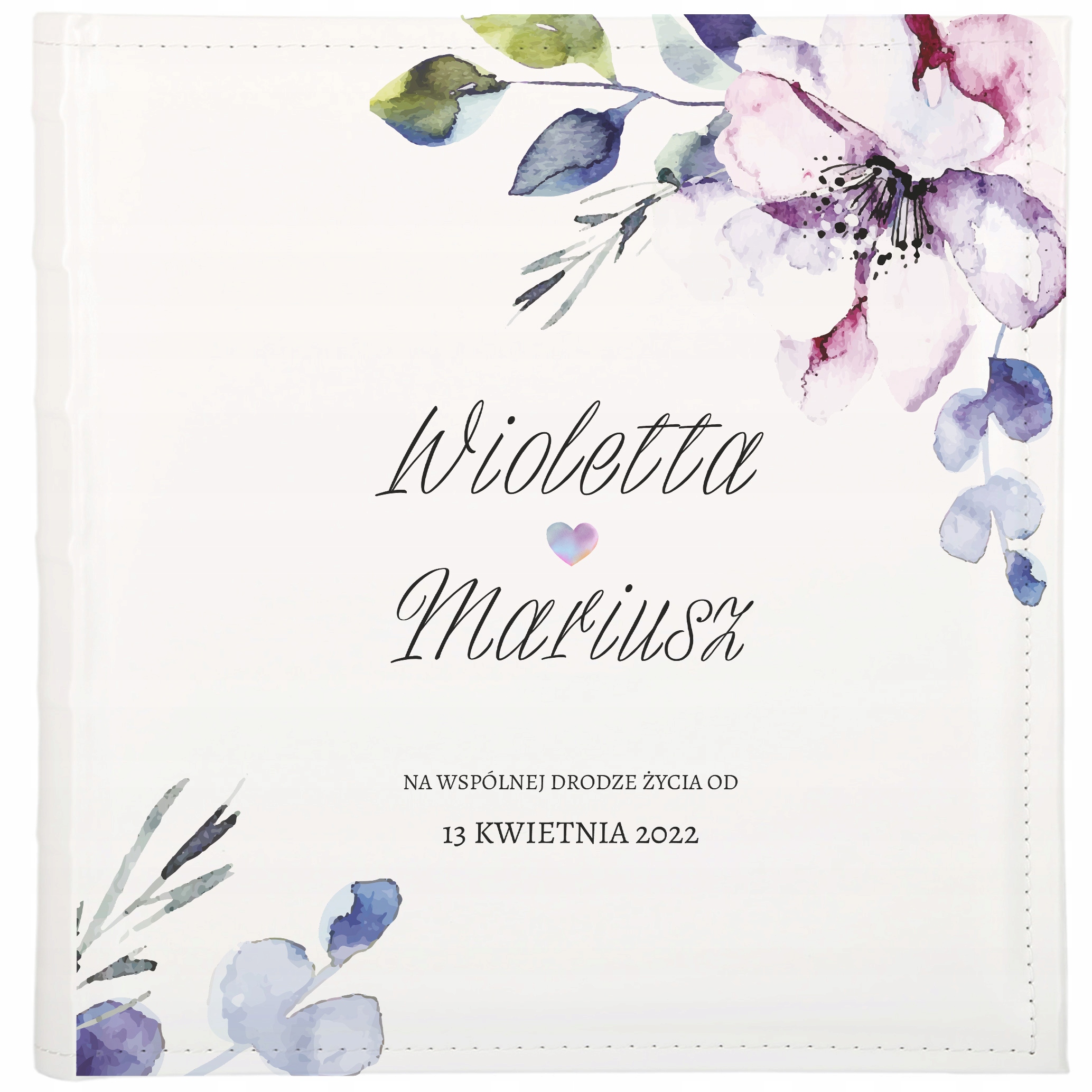 Duży album na zdjęcia ślubne 50 kart Nadruk Ślub Rocznica Personalizacja