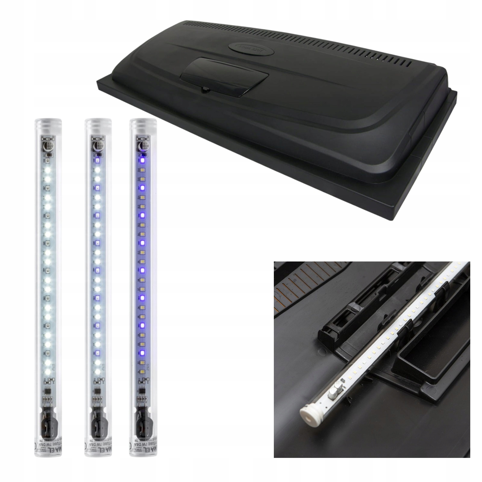 Funkcjonalna, nowoczesna pokrywa Pokrywa akwariowa prosta 40x25 cm z Led 7W