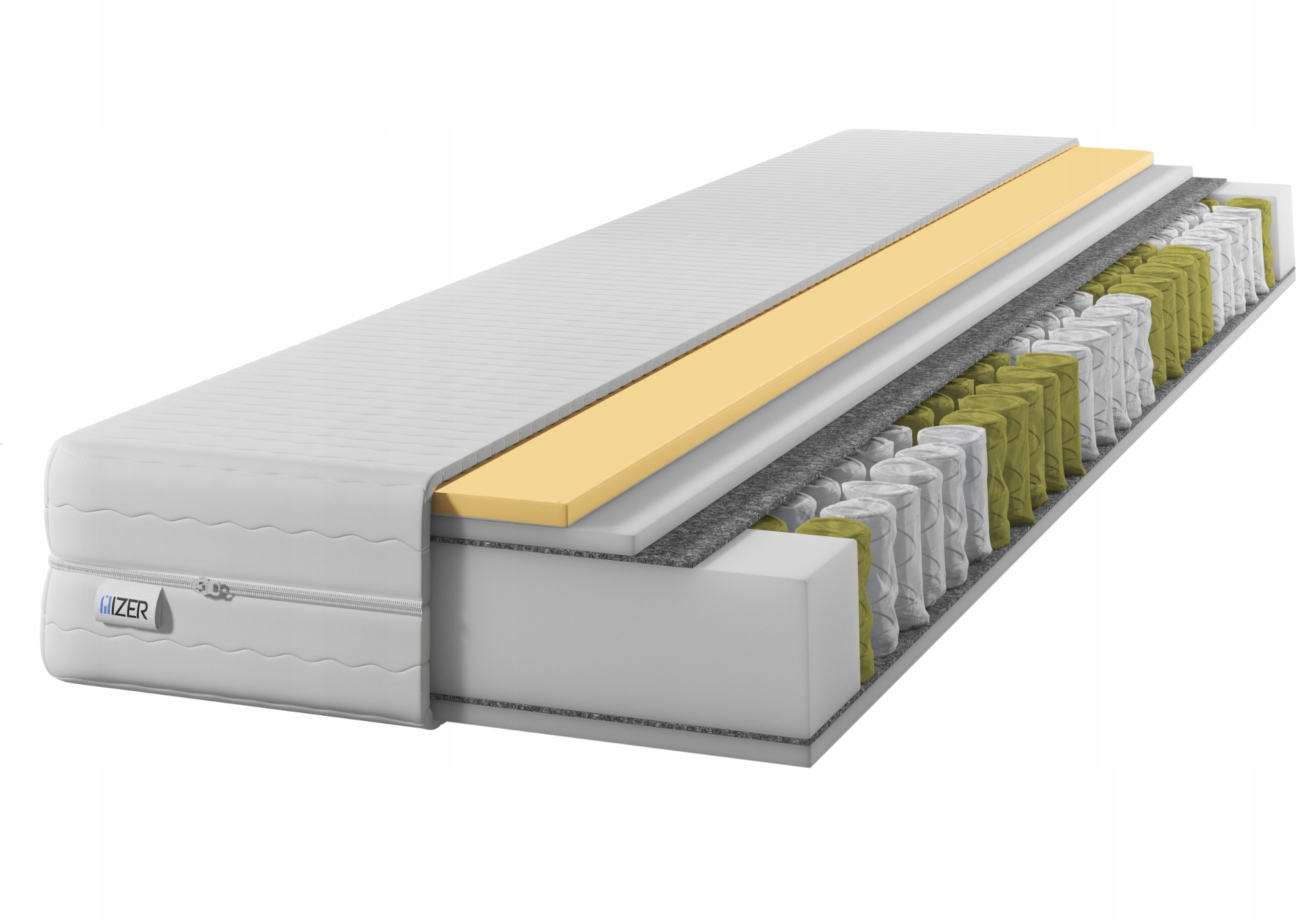 Matrace s taštičkovými pružinami 100x200 Visco Memory Oboustranná H3 7 lůžek